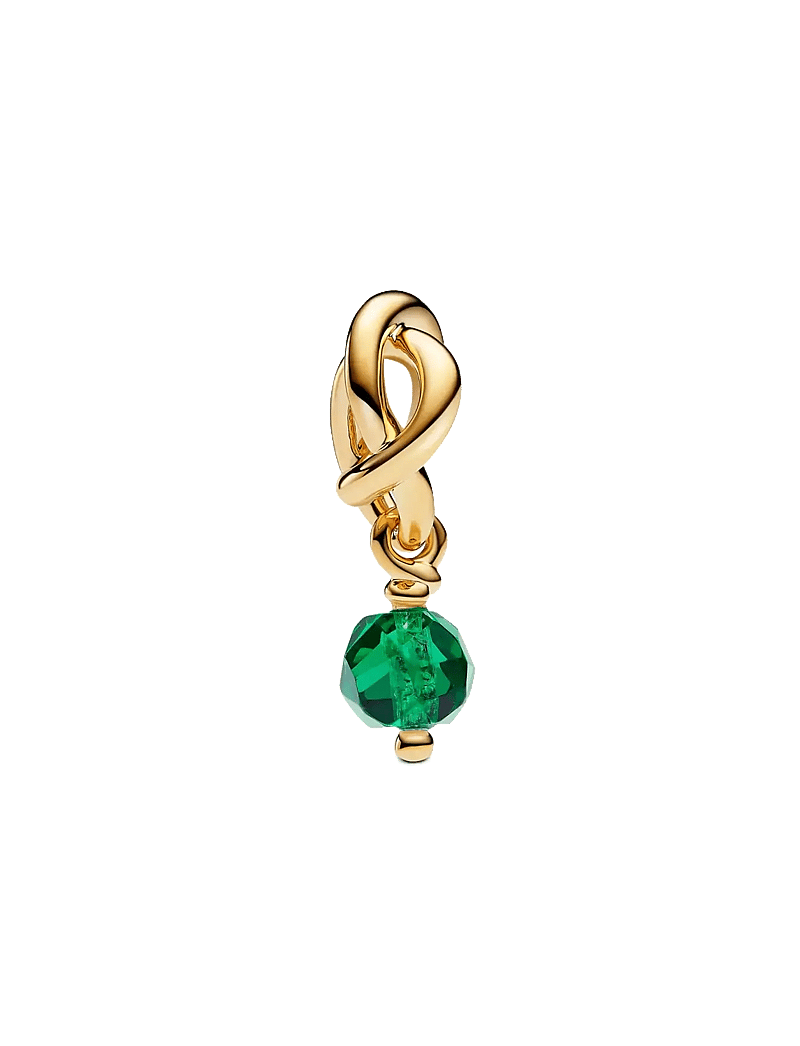 Pandora - 14k Gold-plated dangle with royal green crystal - anhänger - green - 1