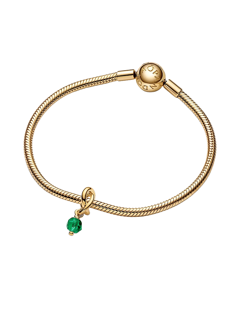 Pandora - 14k Gold-plated dangle with royal green crystal - anhänger - green - 2