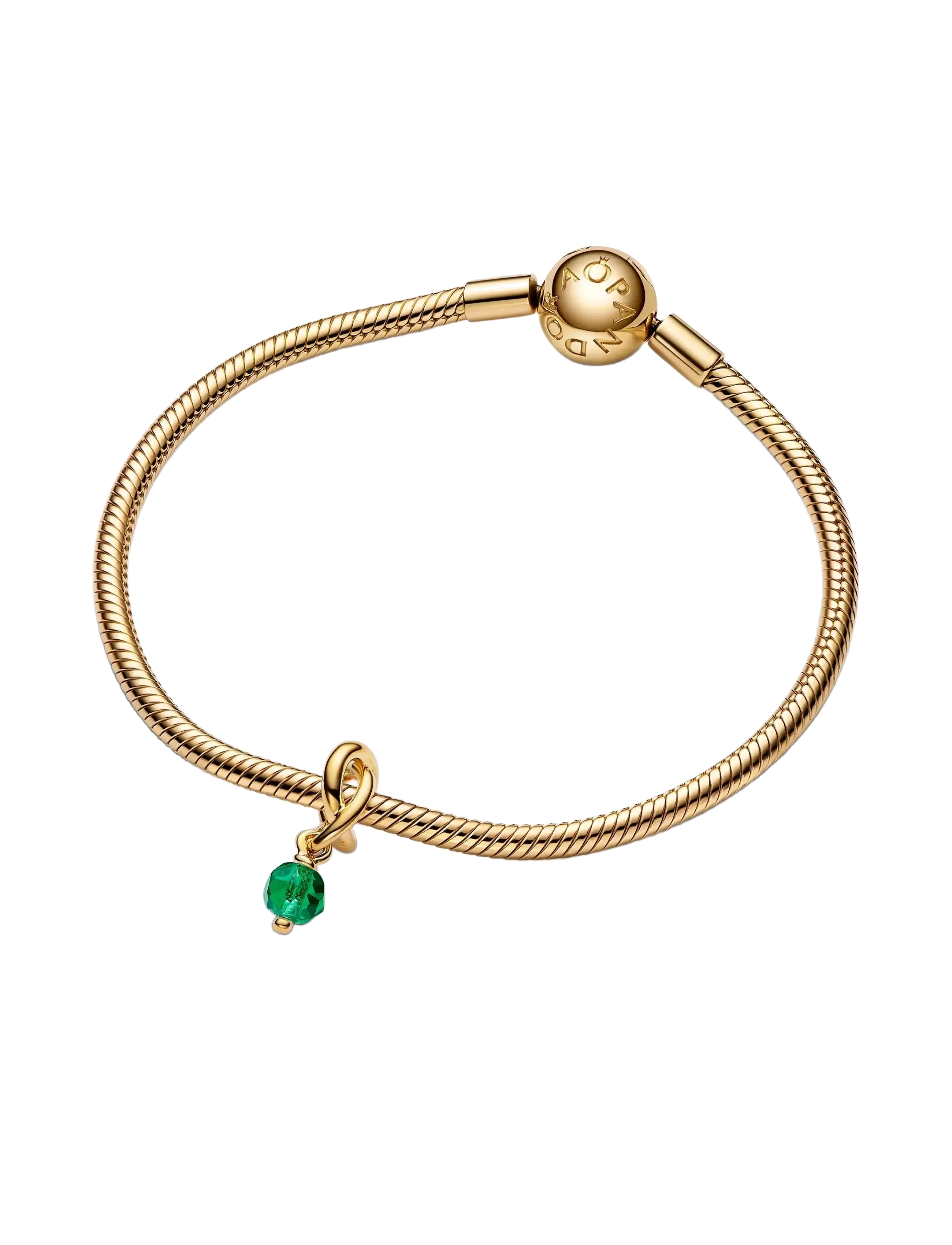 Pandora - Faceted Green Eternity Circle Dangle - hängen & berlocker - green - 2