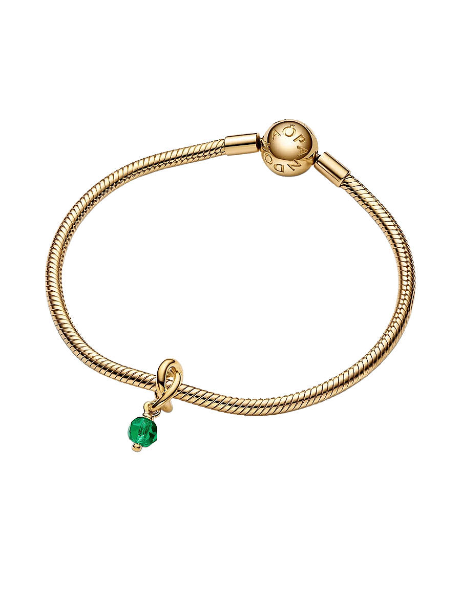 Pandora - Faceted Green Eternity Circle Dangle - hängen & berlocker - green - 2