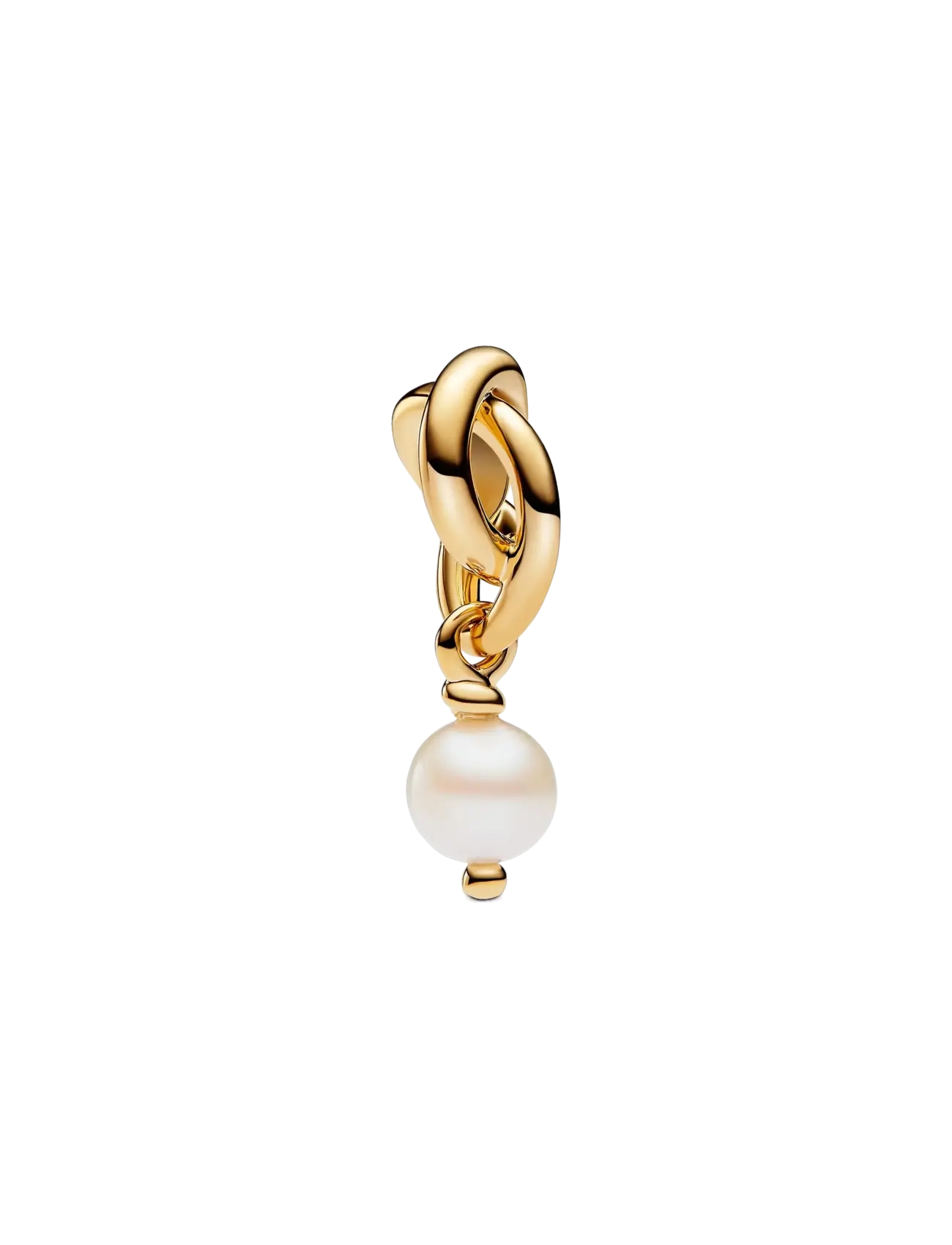 Pandora 14k Gold-plated dangle with treated white freshwater cultured pearl - Smykker - WHITE / gold