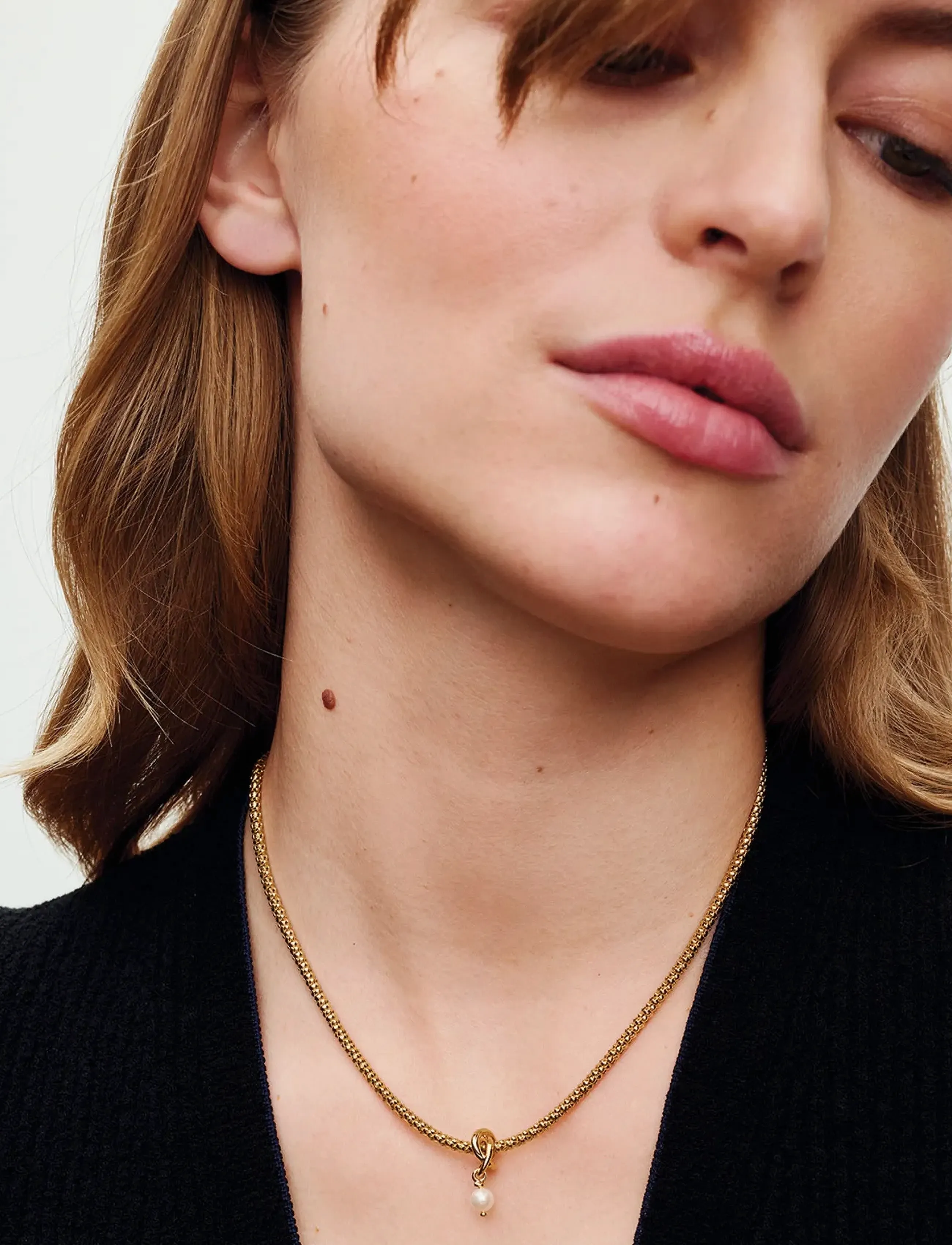 14K Gold-Plated Dangle With Treated White Freshwater Cultured Pearl