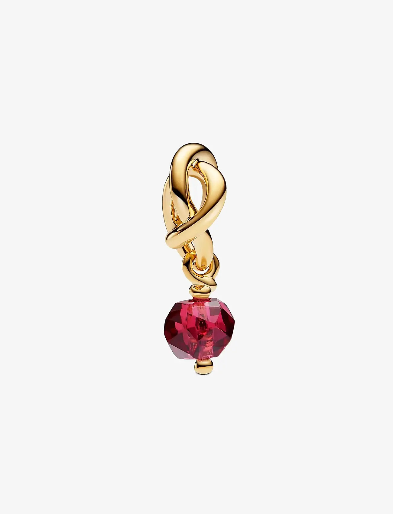 Pandora - 14k Gold-plated dangle with true red crystal - ripatsid - light red - 1