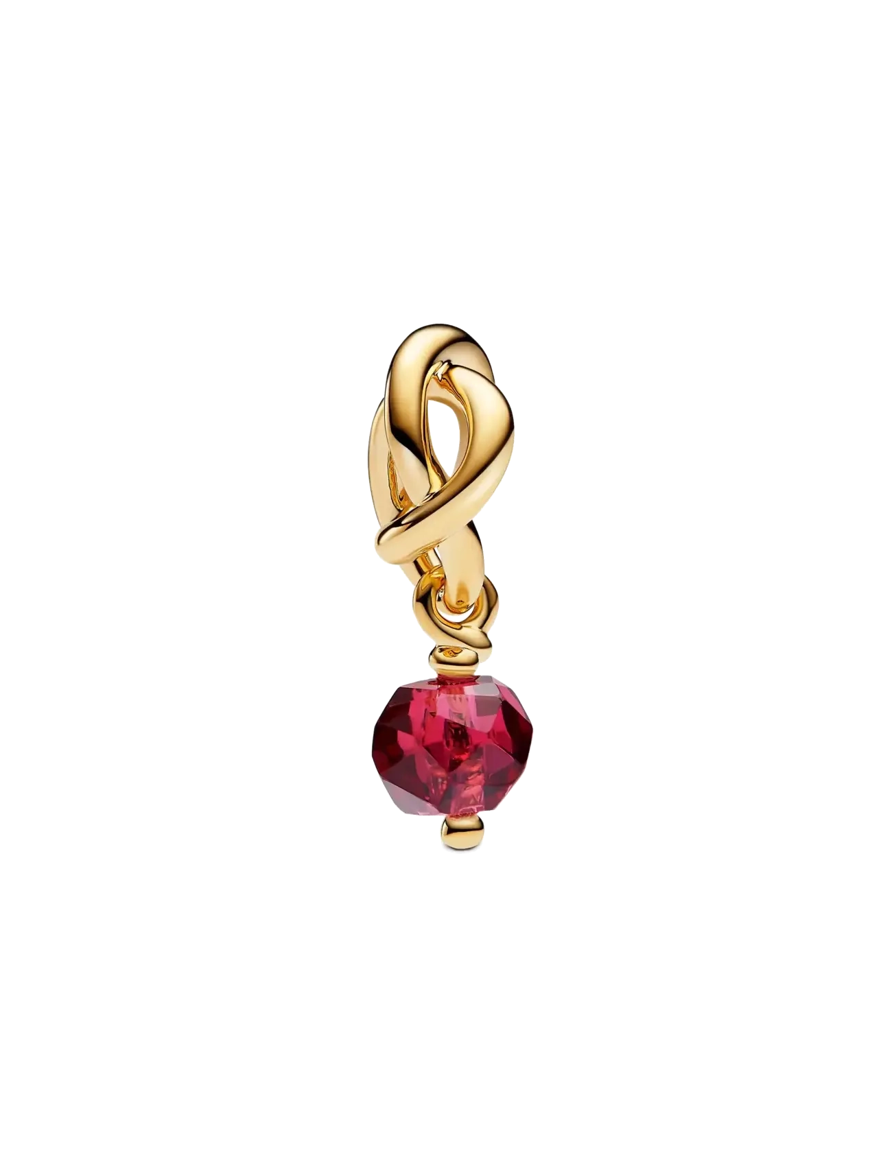Pandora Faceted True Red Eternity Circle Dangle - Charms - LIGHT RED / gold