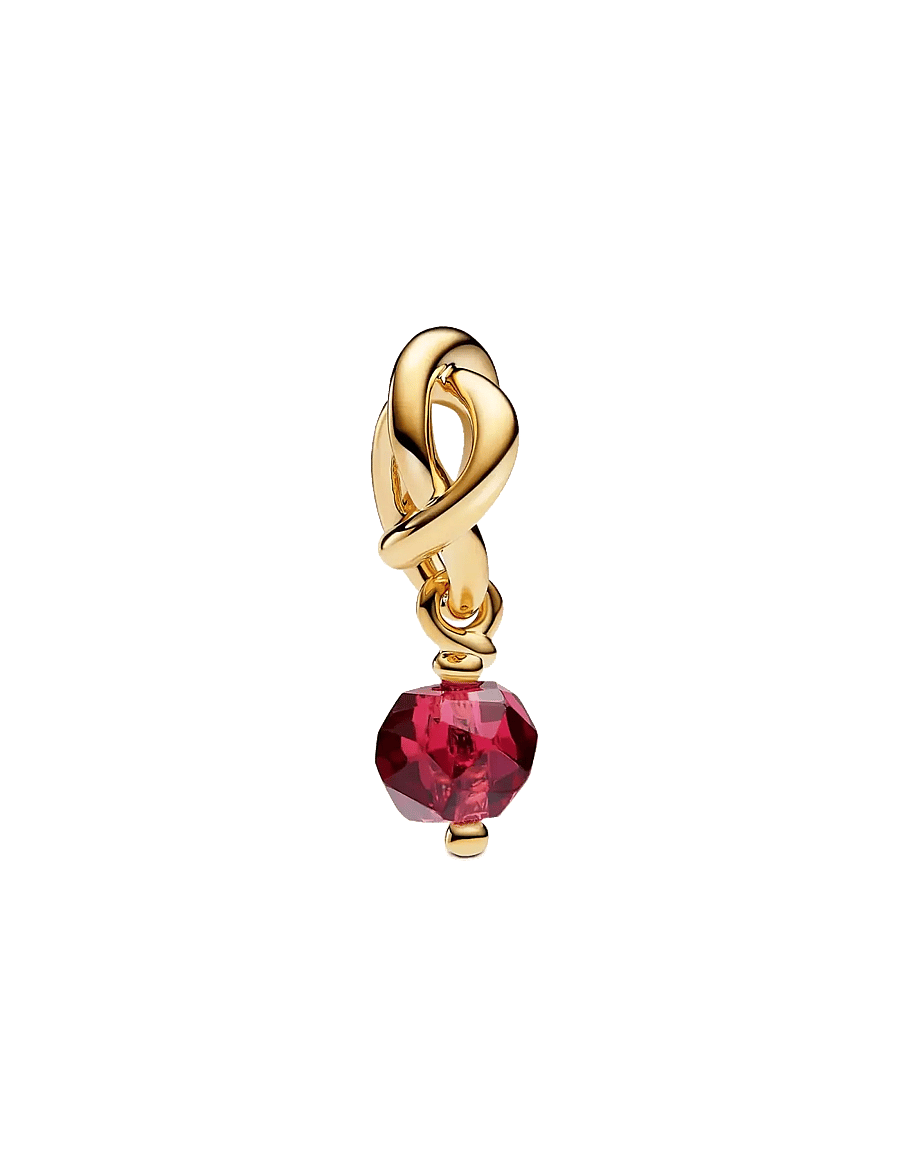 Pandora - Faceted True Red Eternity Circle Dangle - hängen & berlocker - light red - 1