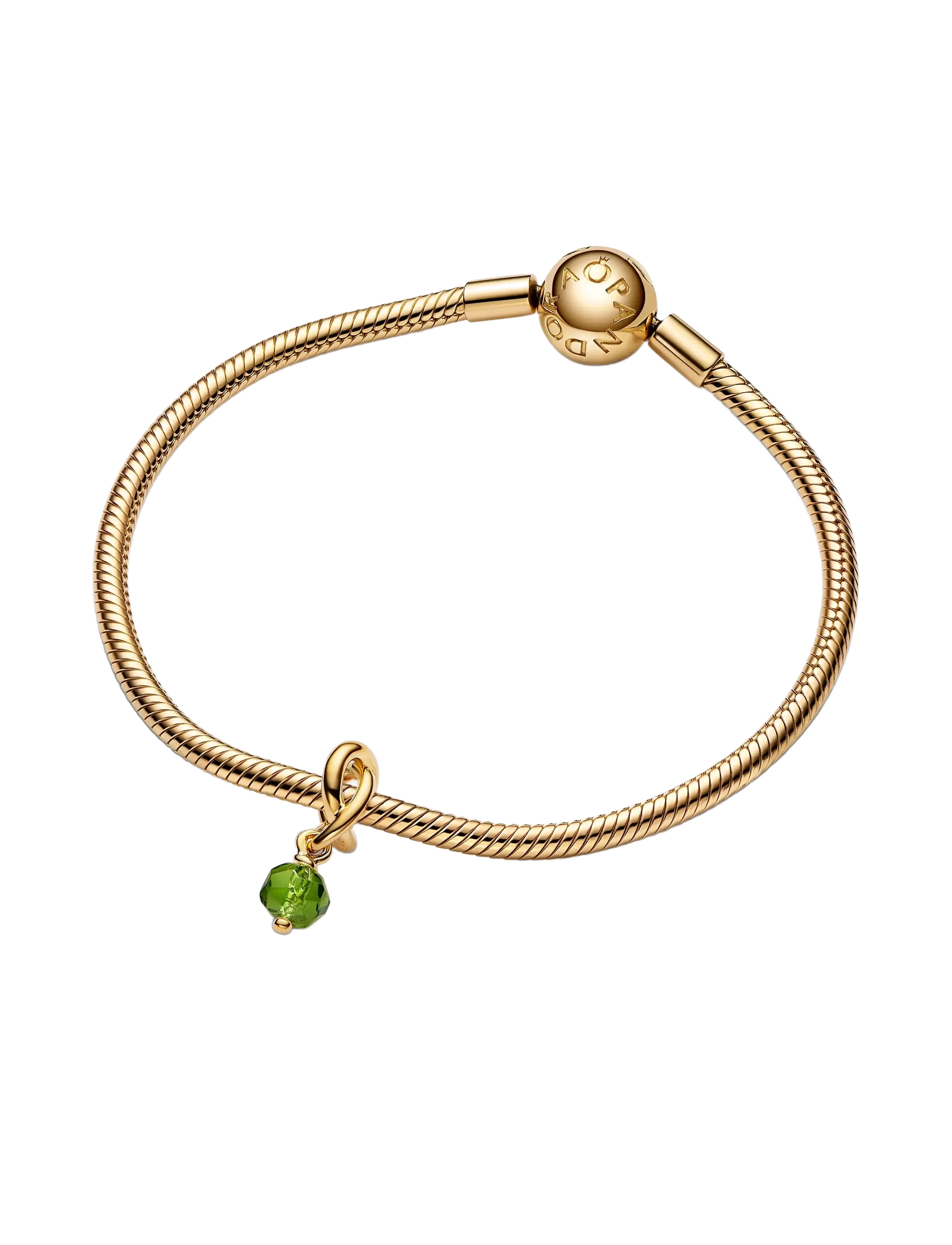 Pandora - Faceted Spring Green Eternity Circle Dangle - anhänger - light green - 2