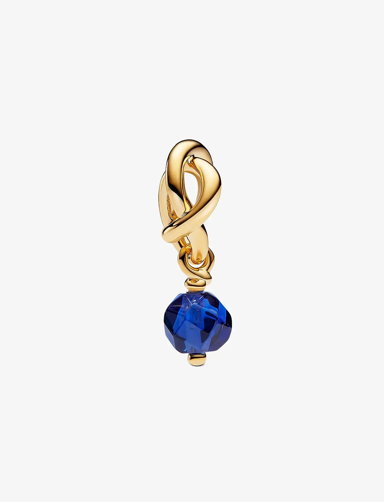 Pandora - 14k Gold-plated dangle with princess blue crystal - hengiskraut - blue - 1