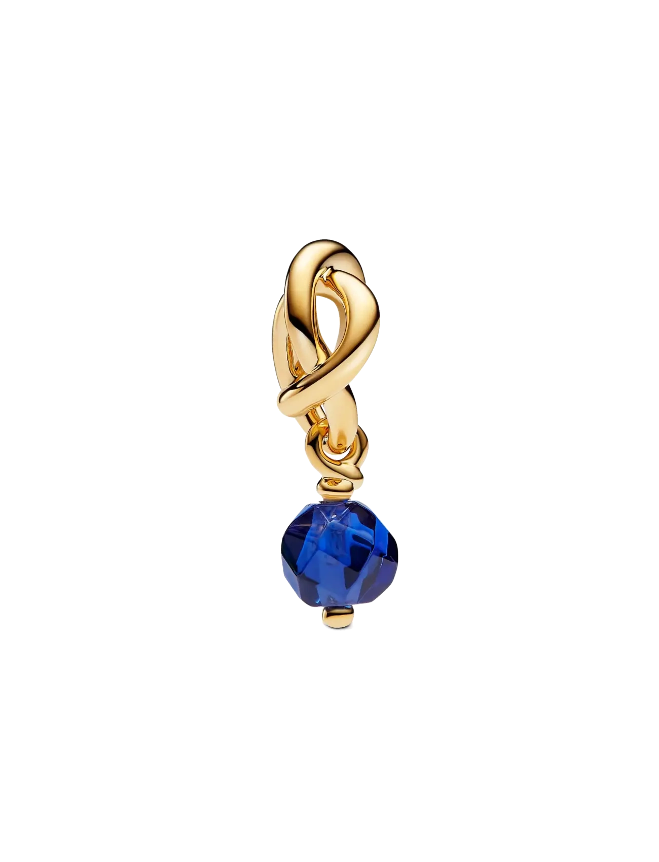 Pandora 14k Gold-plated dangle with princess blue crystal - Nyheder - BLUE / gold