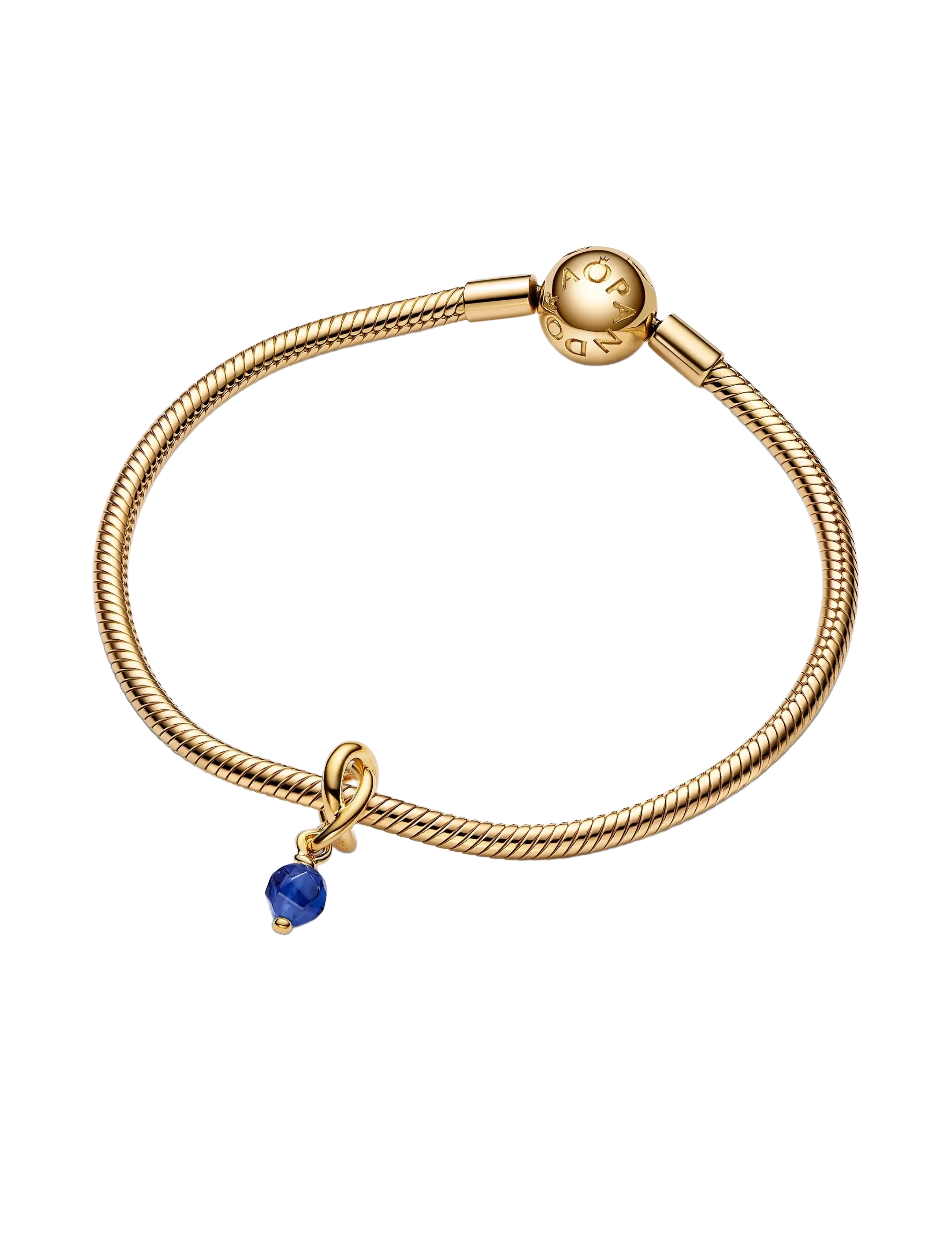 Pandora - Faceted Blue Eternity Circle Dangle - anhänger - blue - 2