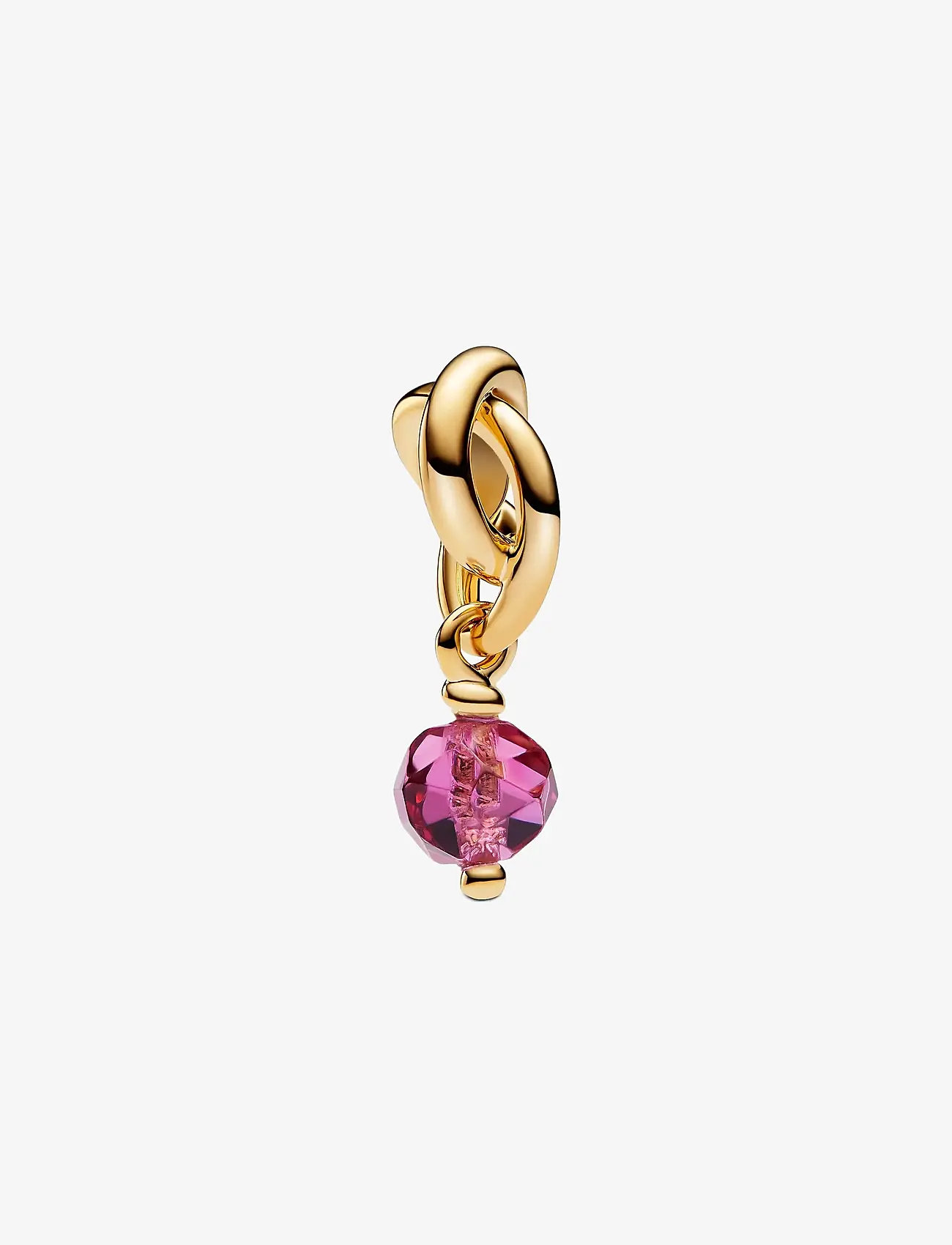 Pandora - 14k Gold-plated dangle with phlox pink crystal - anhänger - pink - 1