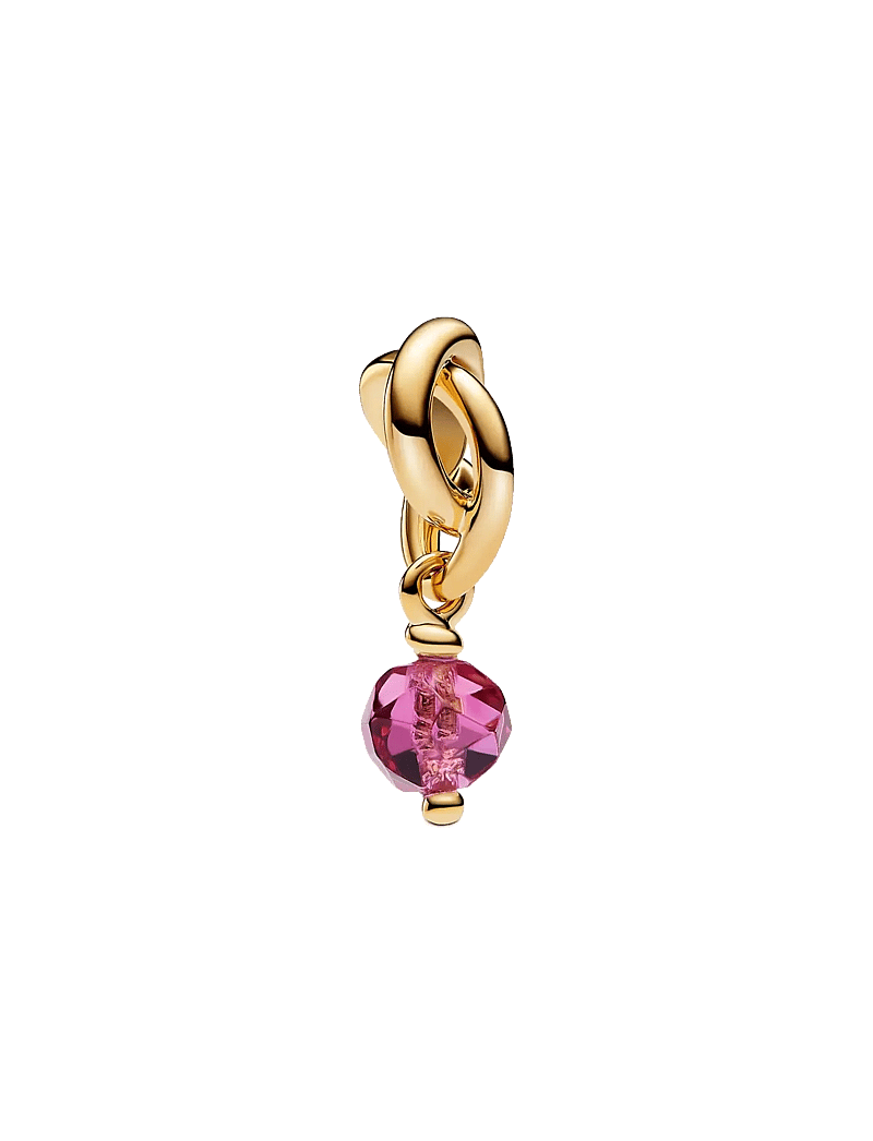 Pandora - 14k Gold-plated dangle with phlox pink crystal - anhänger - pink - 1