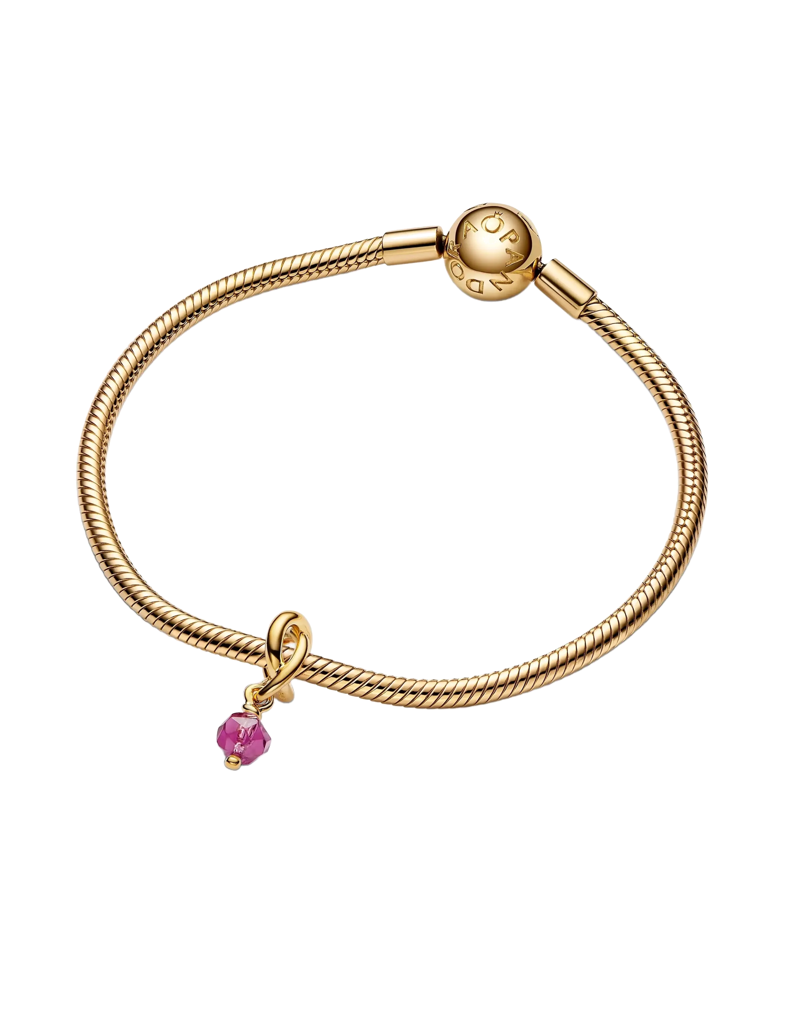 Pandora - Faceted Pink Eternity Circle Dangle - anhänger - pink - 2