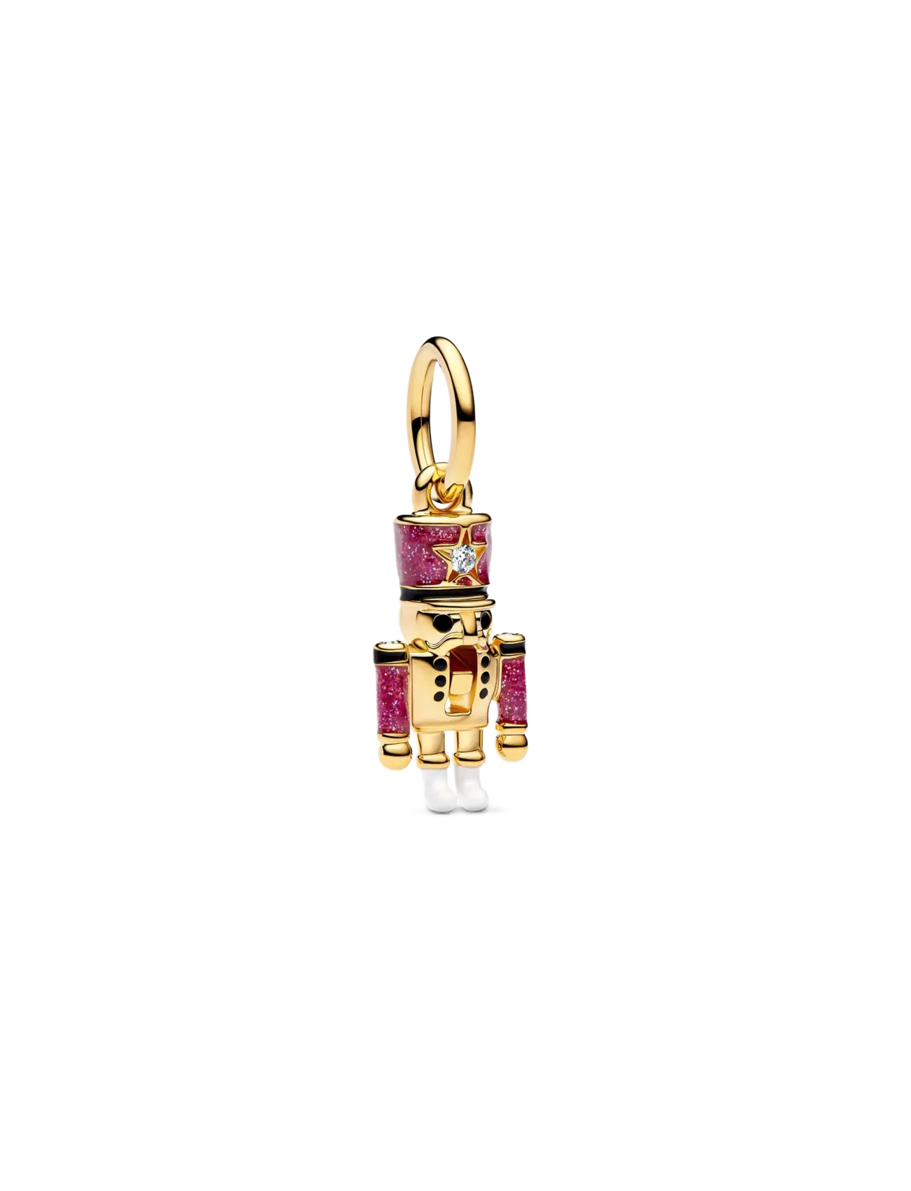Pandora Nutcracker 14k gold-plated dangle - Charms - PINK / gold