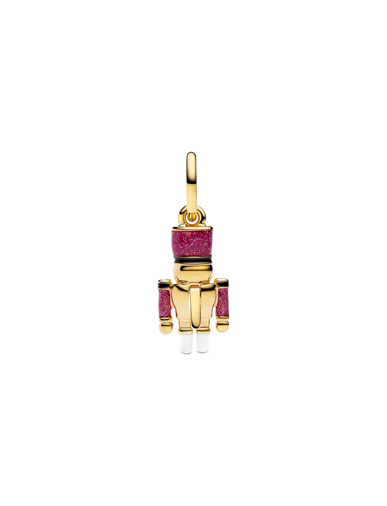 Pandora - Nutcracker 14k gold-plated dangle - anheng - pink - 2
