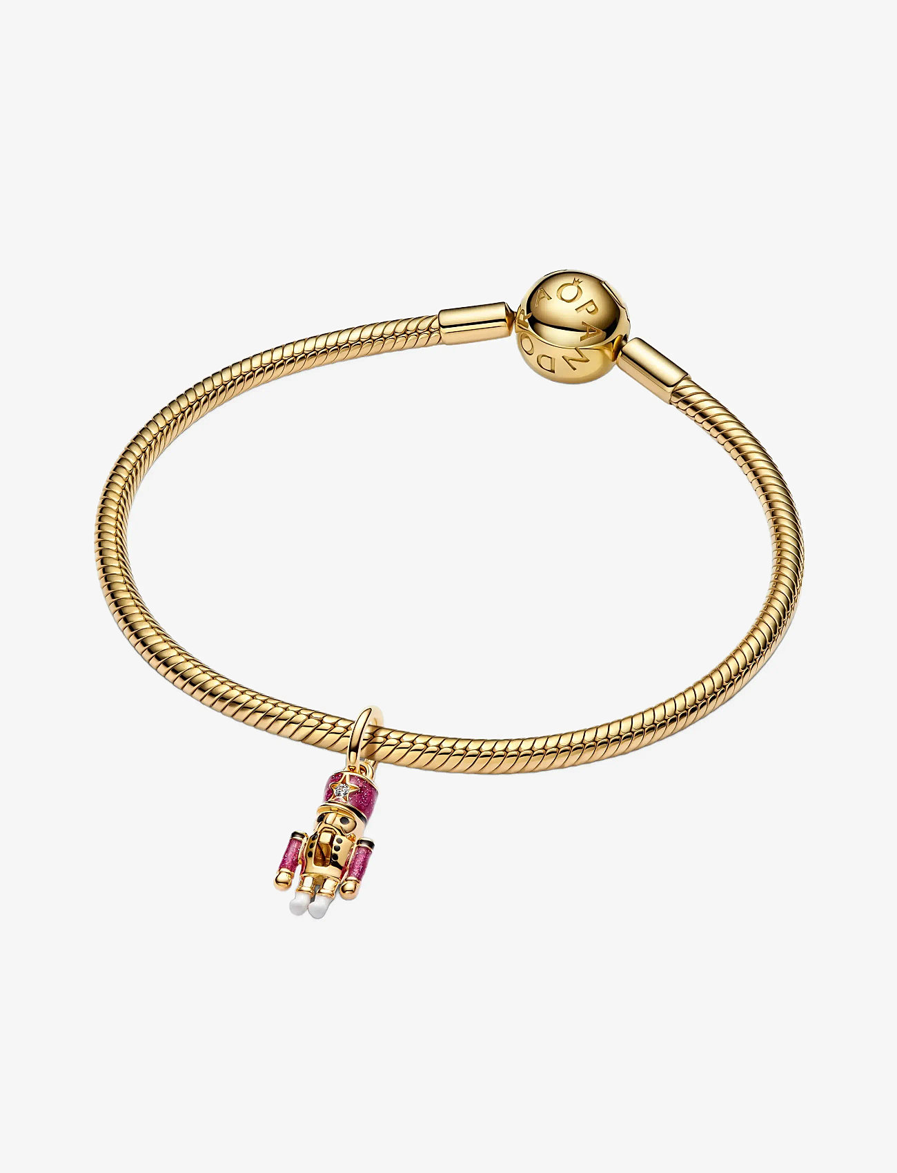 Pandora - Nutcracker 14k gold-plated dangle - hengiskraut - pink - 3