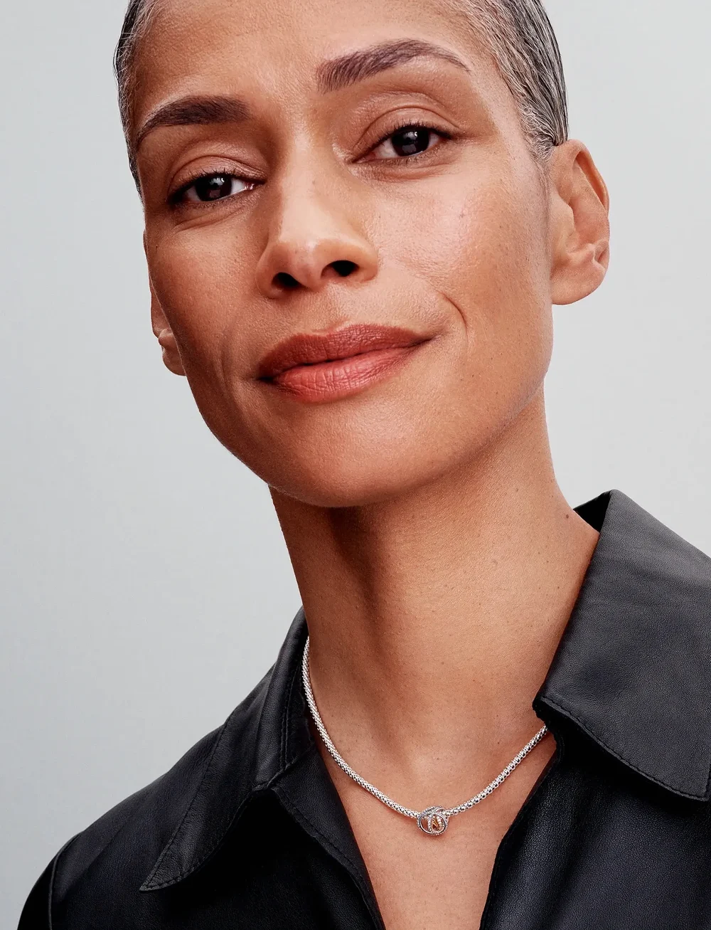 Pandora - Star sterling silver and 14k gold-plated charm with clear cubic zirconia - pendentifs - clear - 0