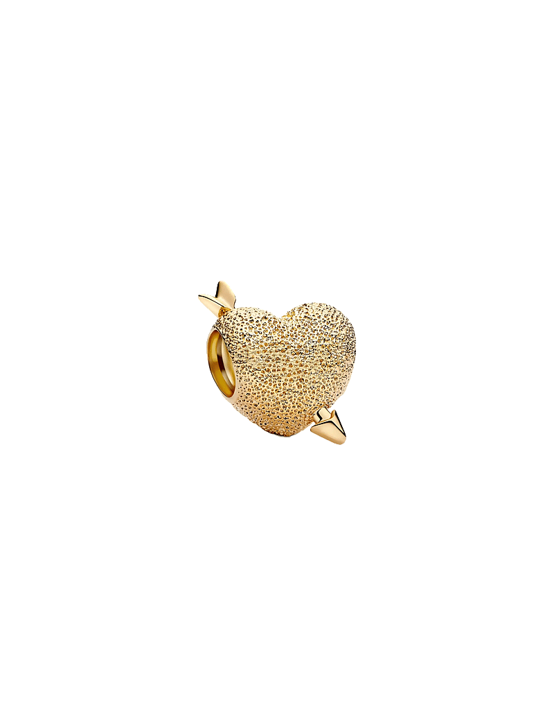 Pandora - Heart and arrow 14k gold-plated charm - hengiskraut - no color - 1