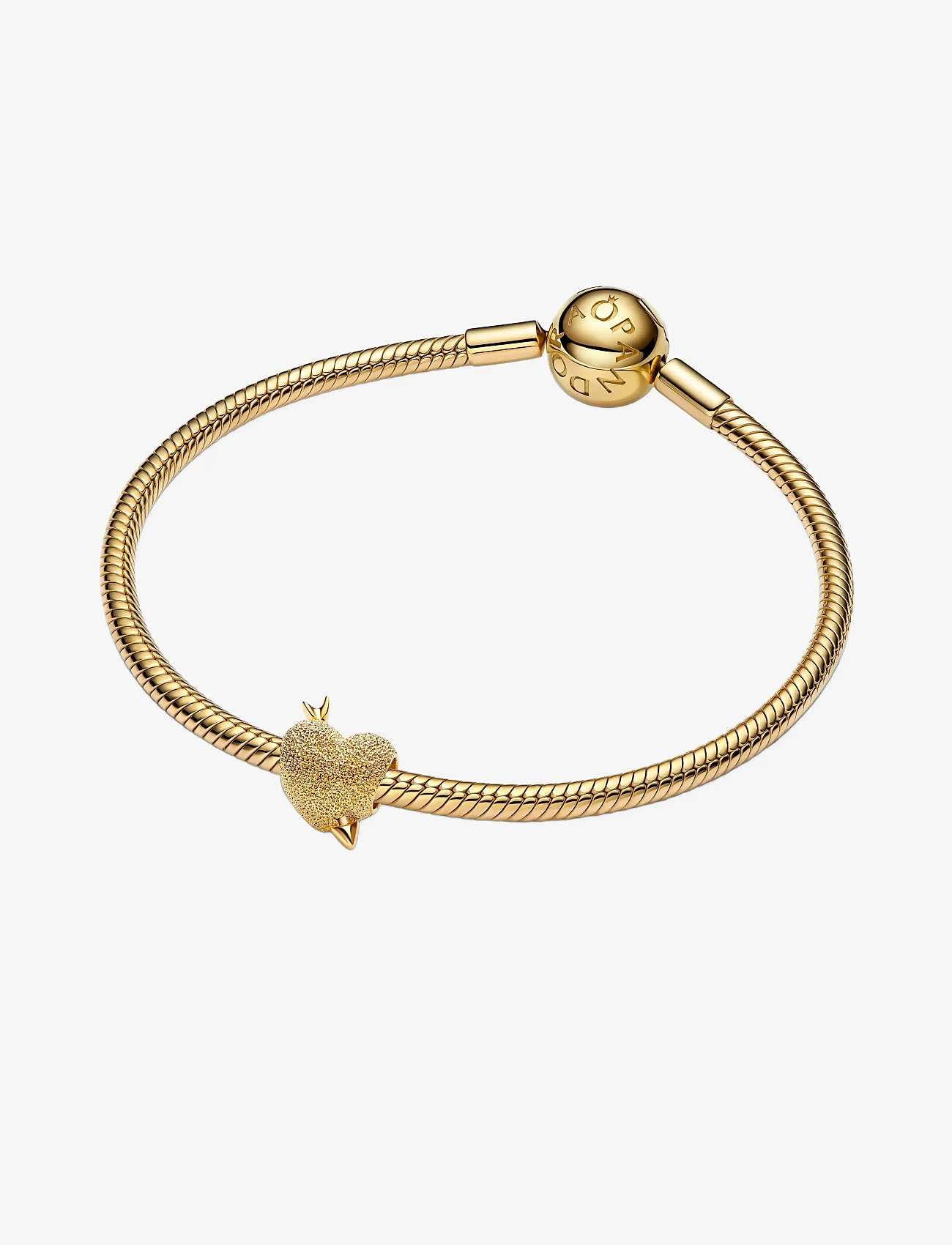 Pandora - Heart and arrow 14k gold-plated charm - pendants - no color - 3
