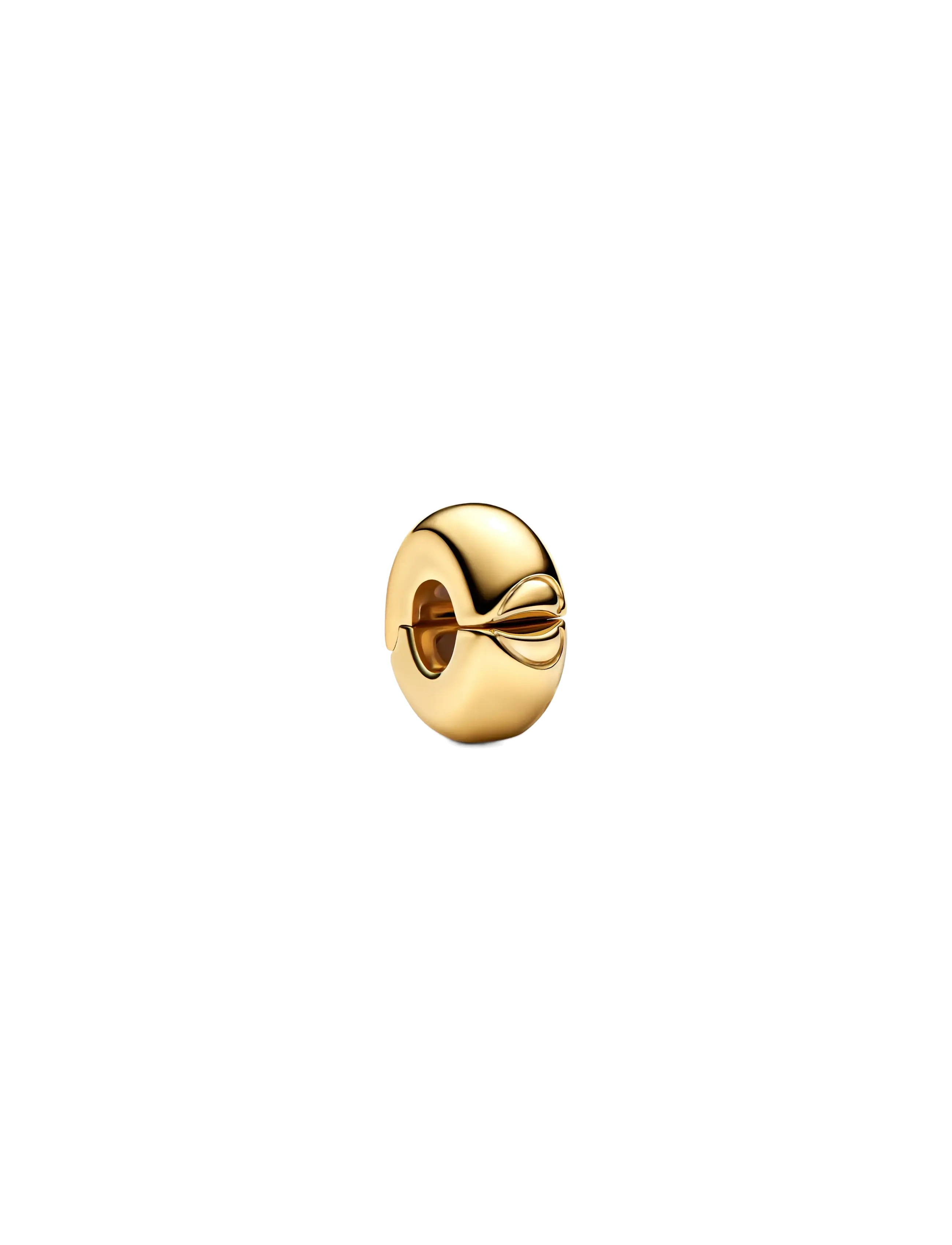 Pandora - Heart closure 14k gold-plated clip and silicone grip - no color - 1
