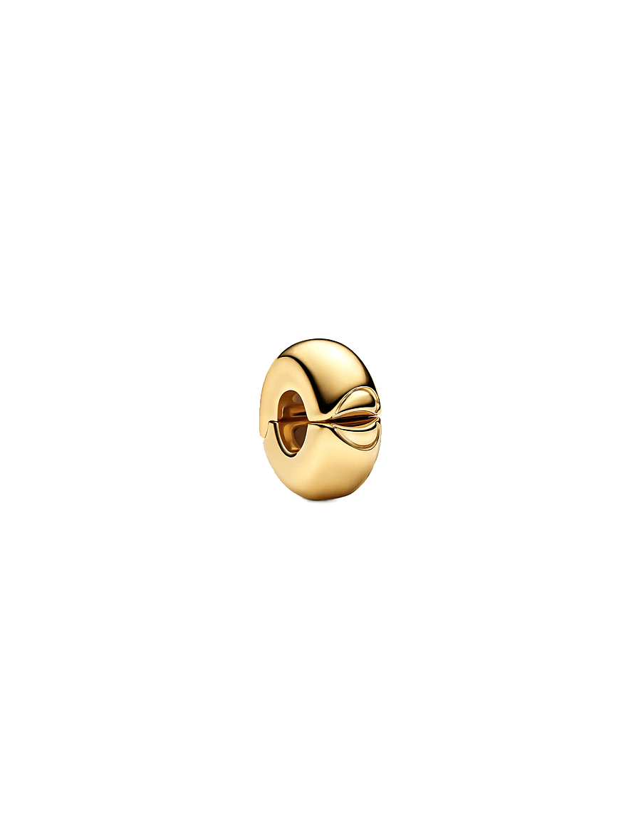 Pandora - Heart closure 14k gold-plated clip and silicone grip - no color - 1
