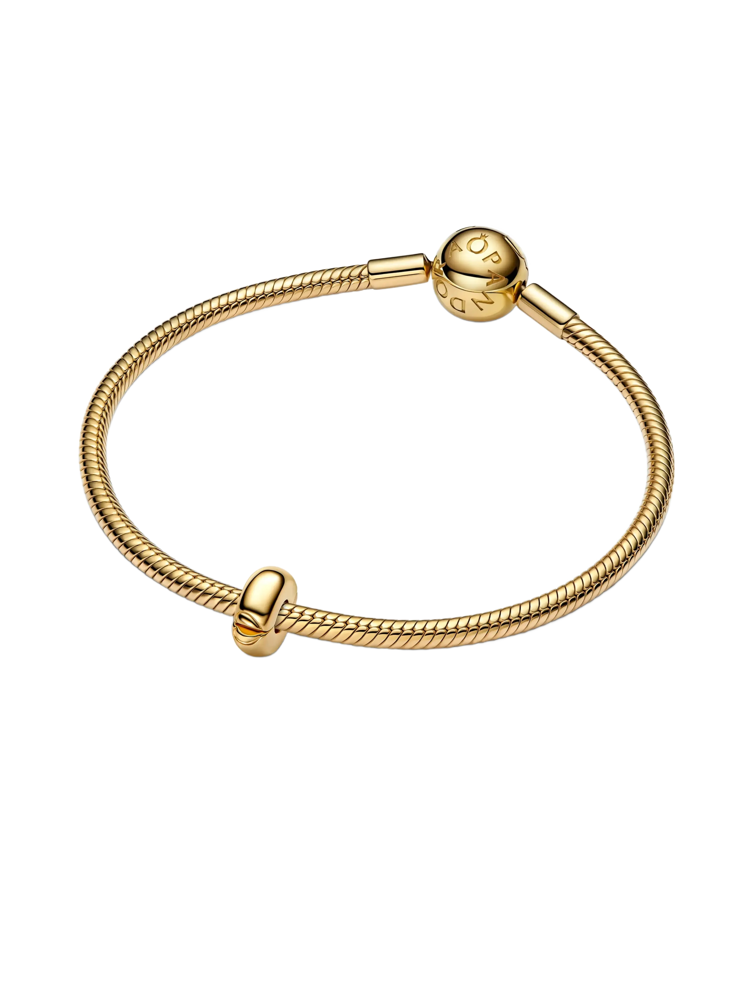Pandora - Heart closure 14k gold-plated clip and silicone grip - no color - 3