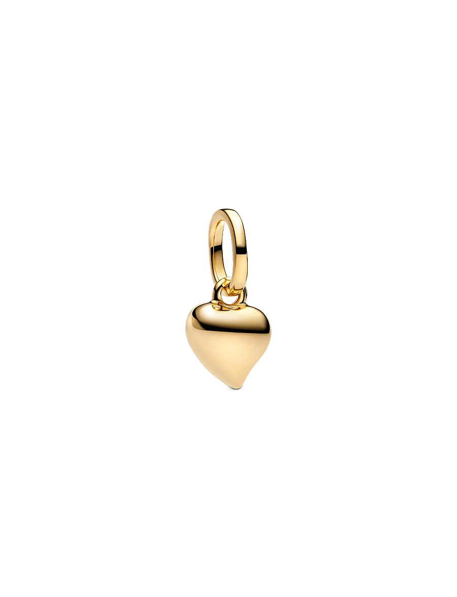 Pandora - Asymmetrical heart 14k gold-plated mini dangle - vedhæng - no color - 1
