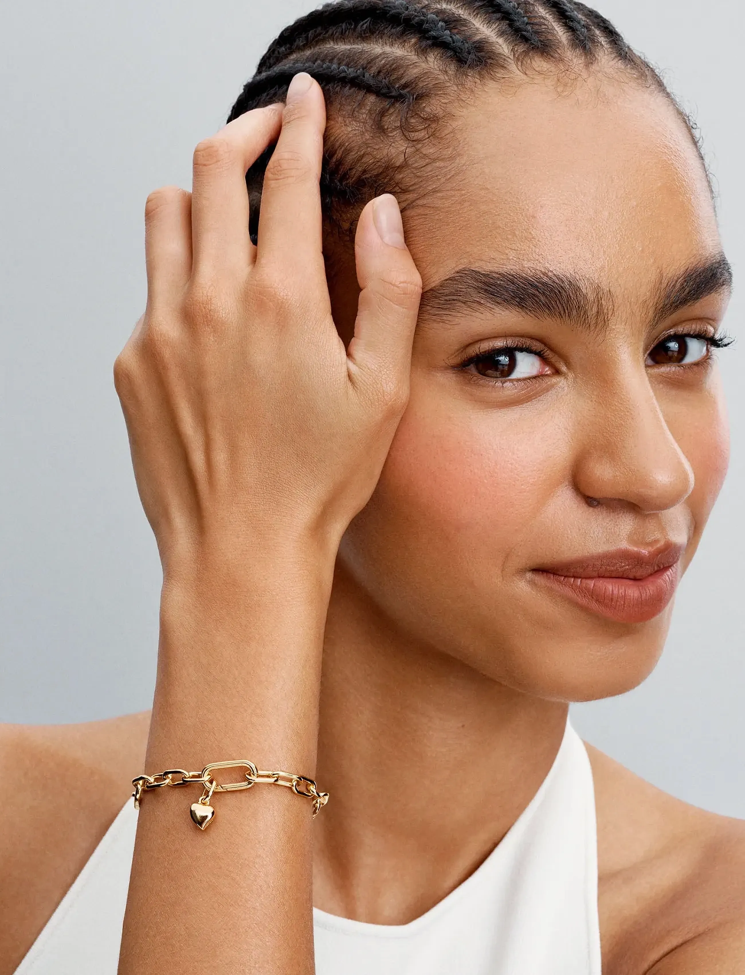 Pandora Asymmetrical Heart 14K Gold-Plated Mini Dangle, One Size, Gold, Smykker > Vedhæng, Dame