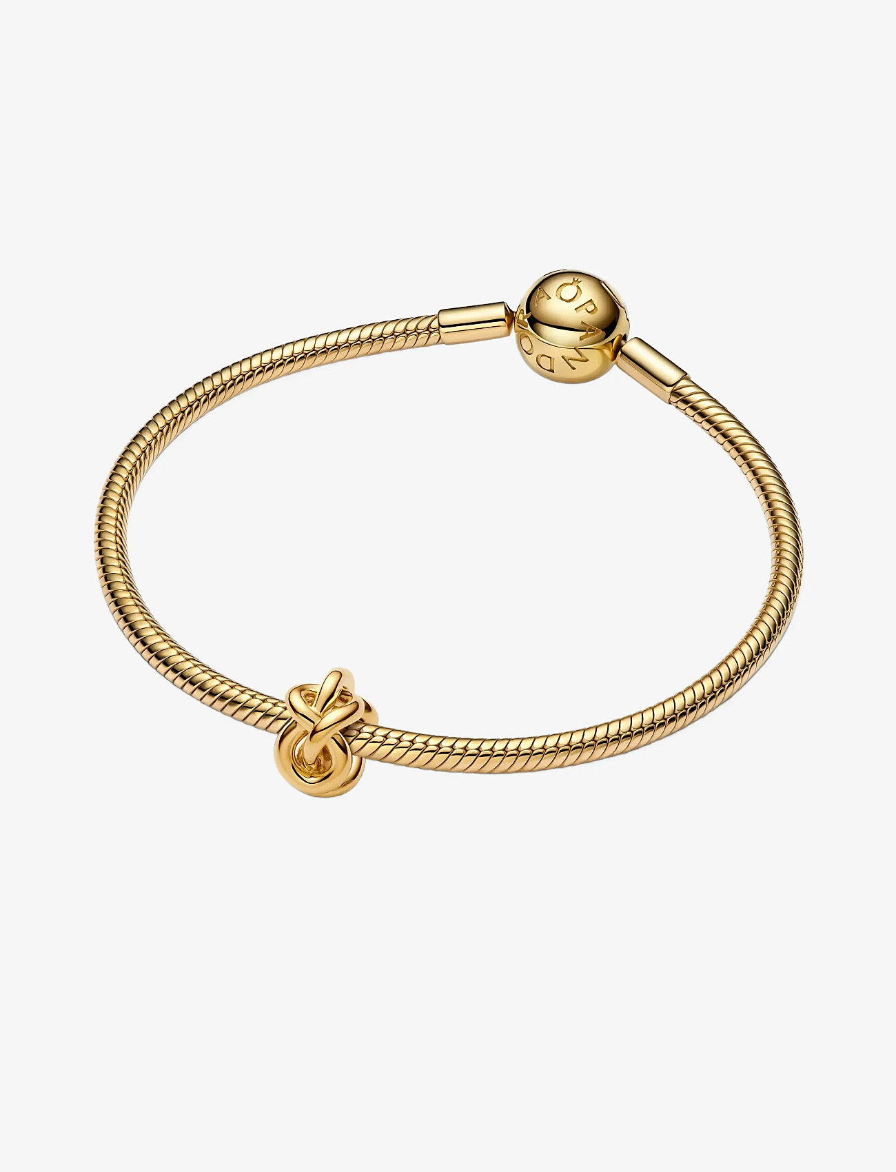 Pandora - Infinity knot 14k gold-plated charm - hängen & berlocker - no color - 3