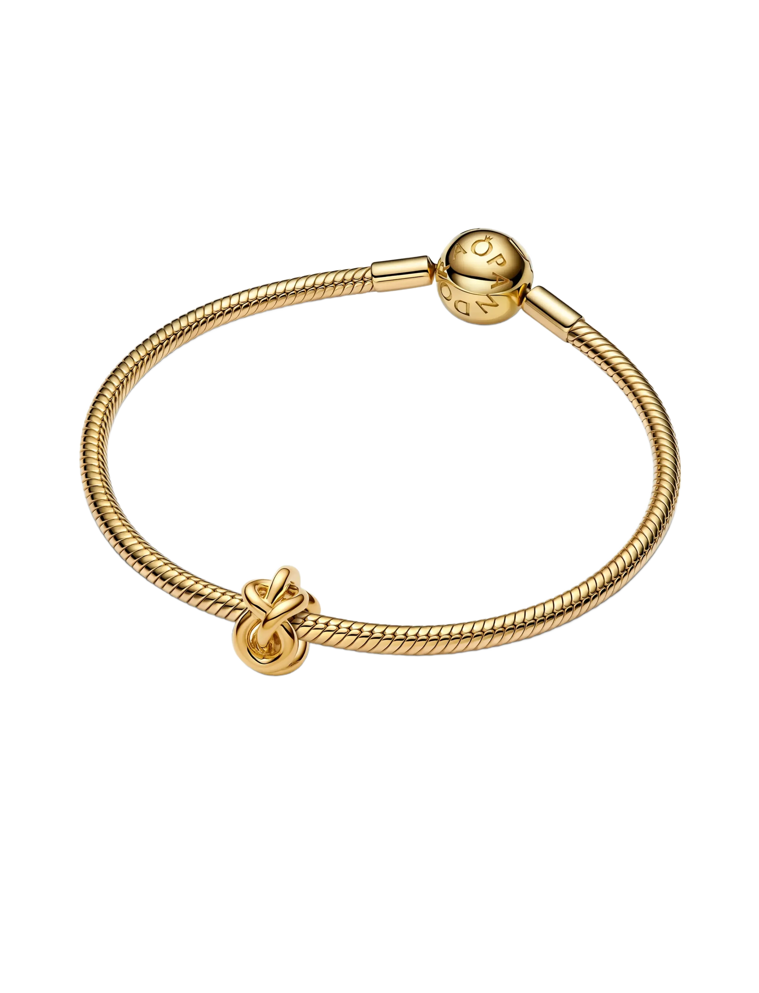 Pandora - Infinity knot 14k gold-plated charm - anhänger - no color - 3