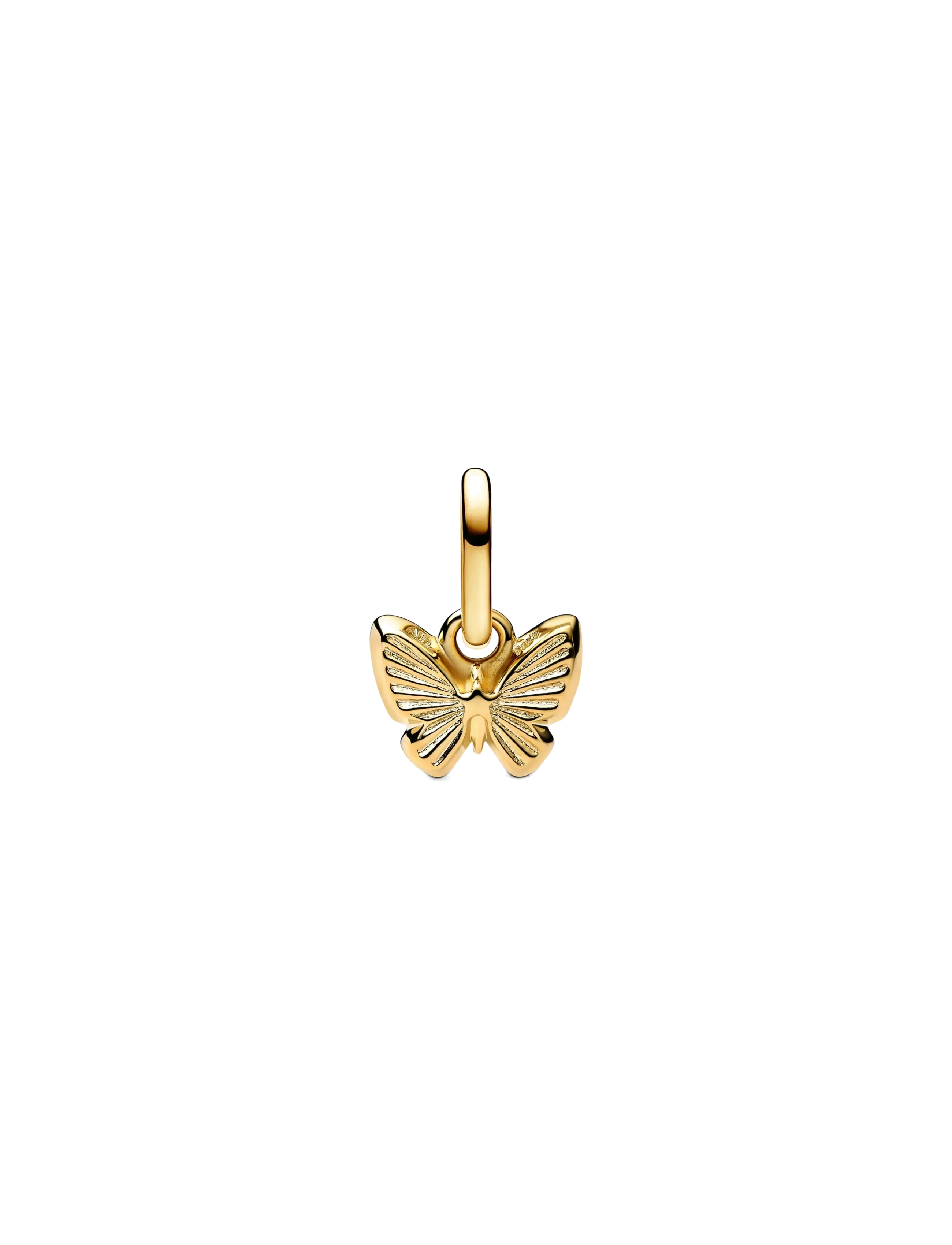 Pandora - Butterfly 14k gold-plated mini dangle with imitation lapis lazulli - pendentifs - blue - 2