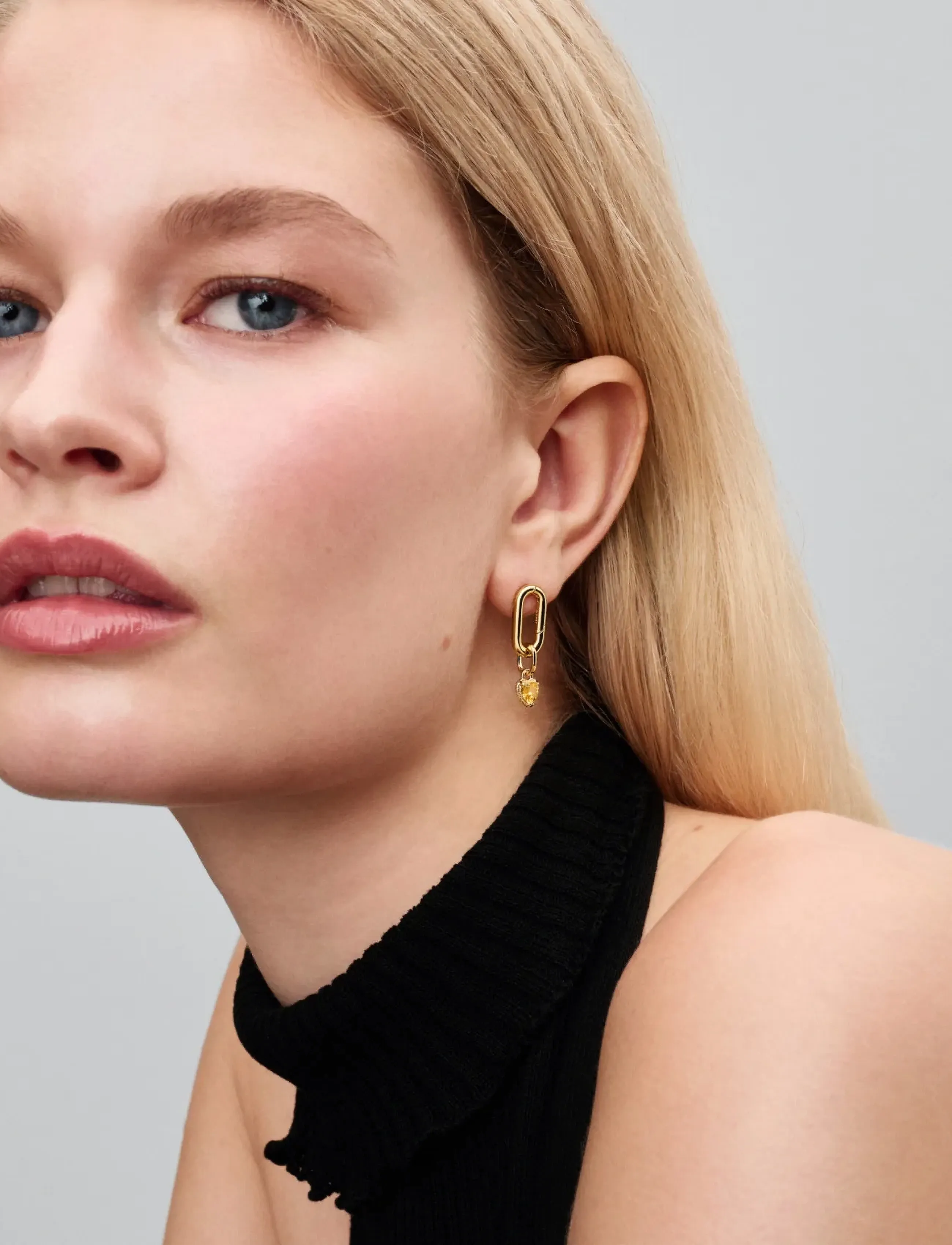 Pandora Heart 14K Gold-Plated Mini Dangle With Yellow Cubic Zirconia, One Size, Gold, Smykker > Vedhæng, Dame