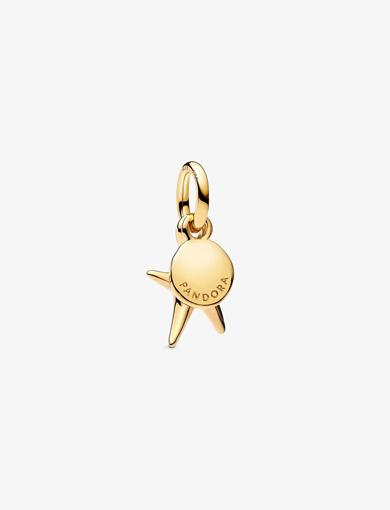 Pandora - Starfish 14k gold-plated double dangle with clear cubic zirconia - vedhæng - clear - 2