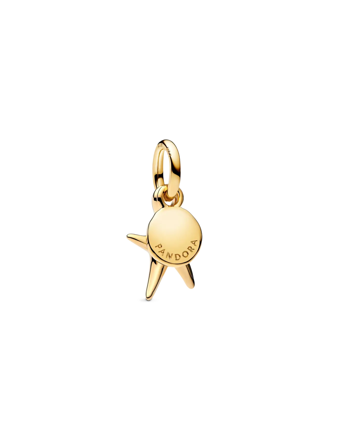 Pandora - Starfish 14k gold-plated double dangle with clear cubic zirconia - anhänger - clear - 2