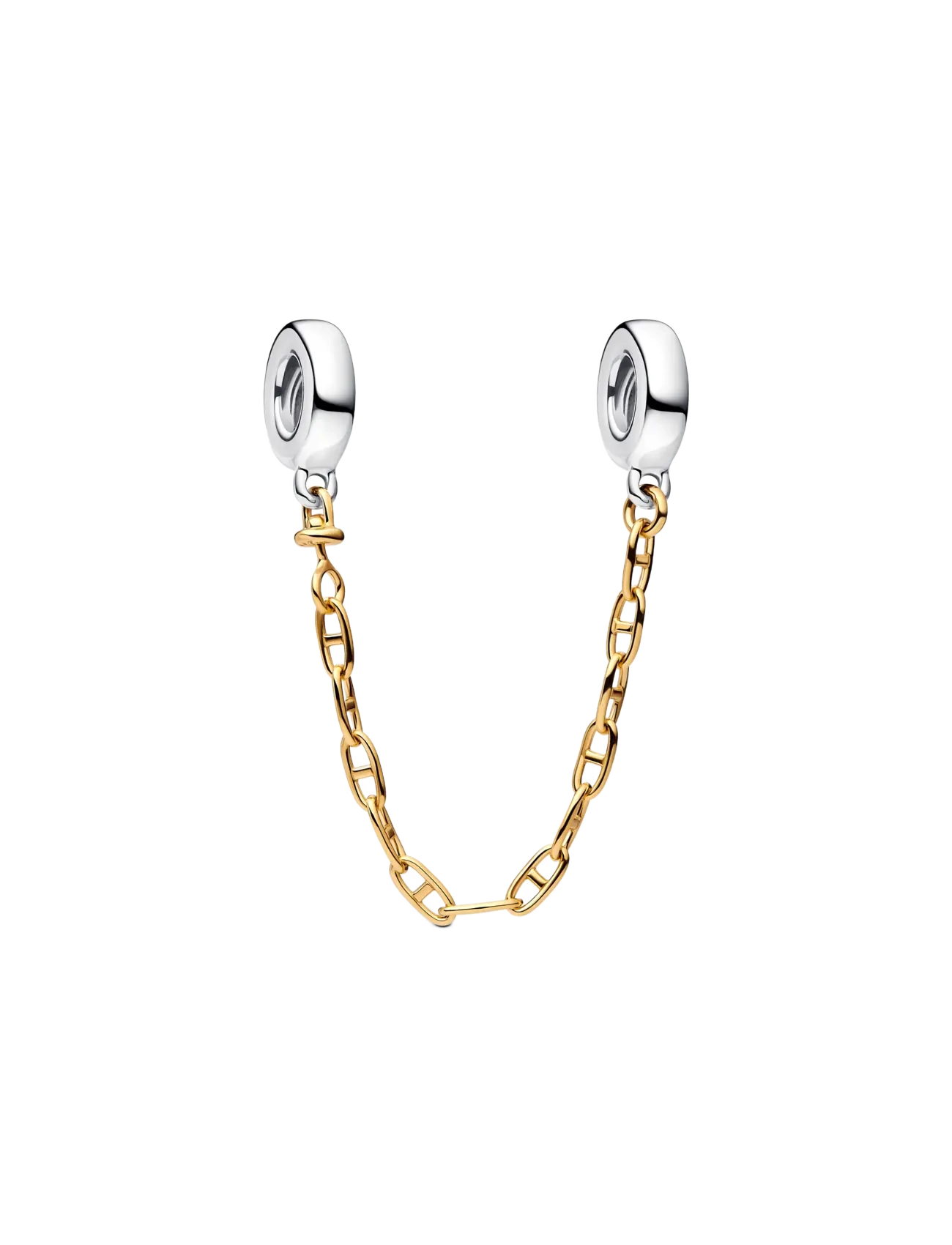 Sterling silver and 14k gold-plated safety chain - NO COLOR