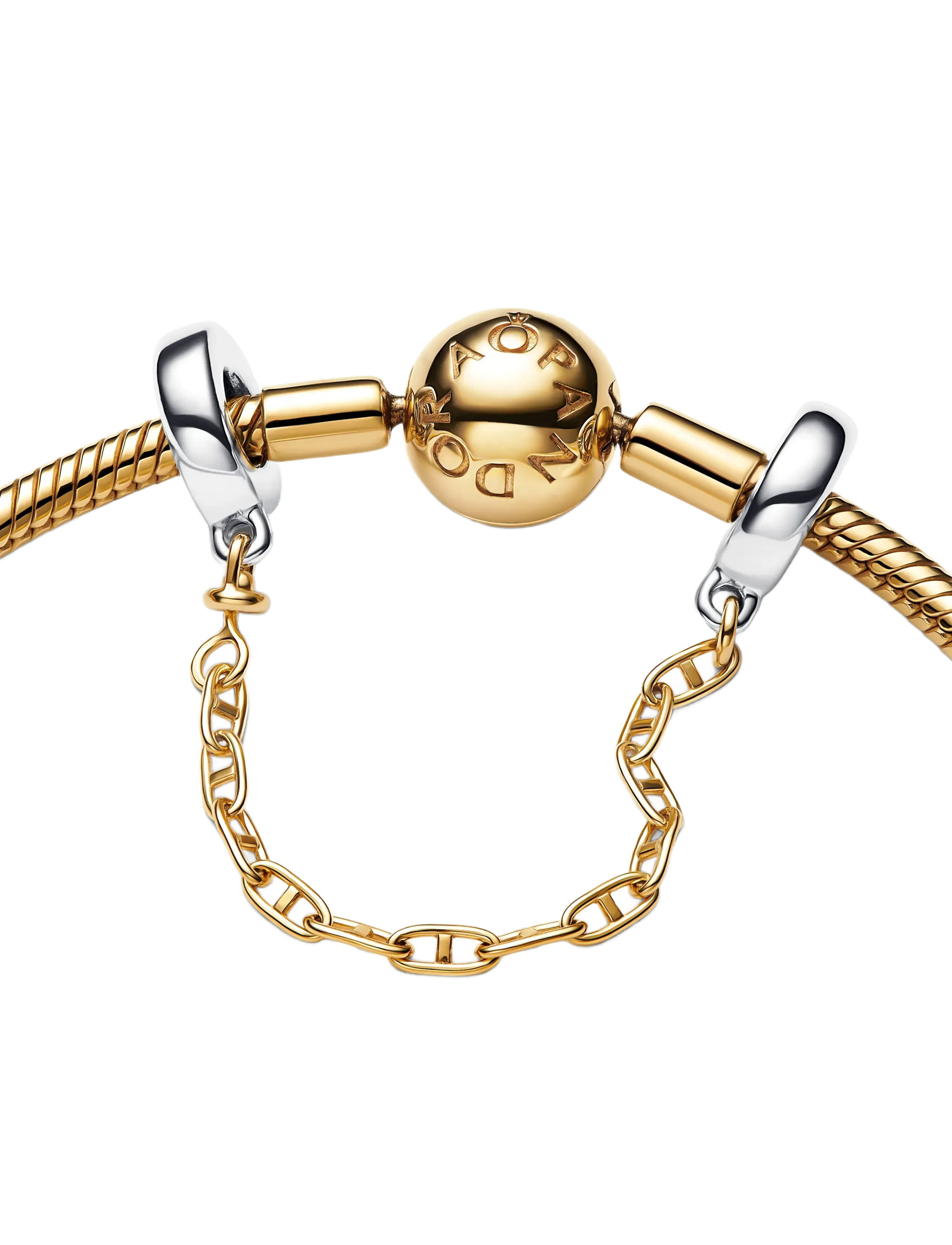 Pandora - Sterling silver and 14k gold-plated safety chain - hengiskraut - no color - 2