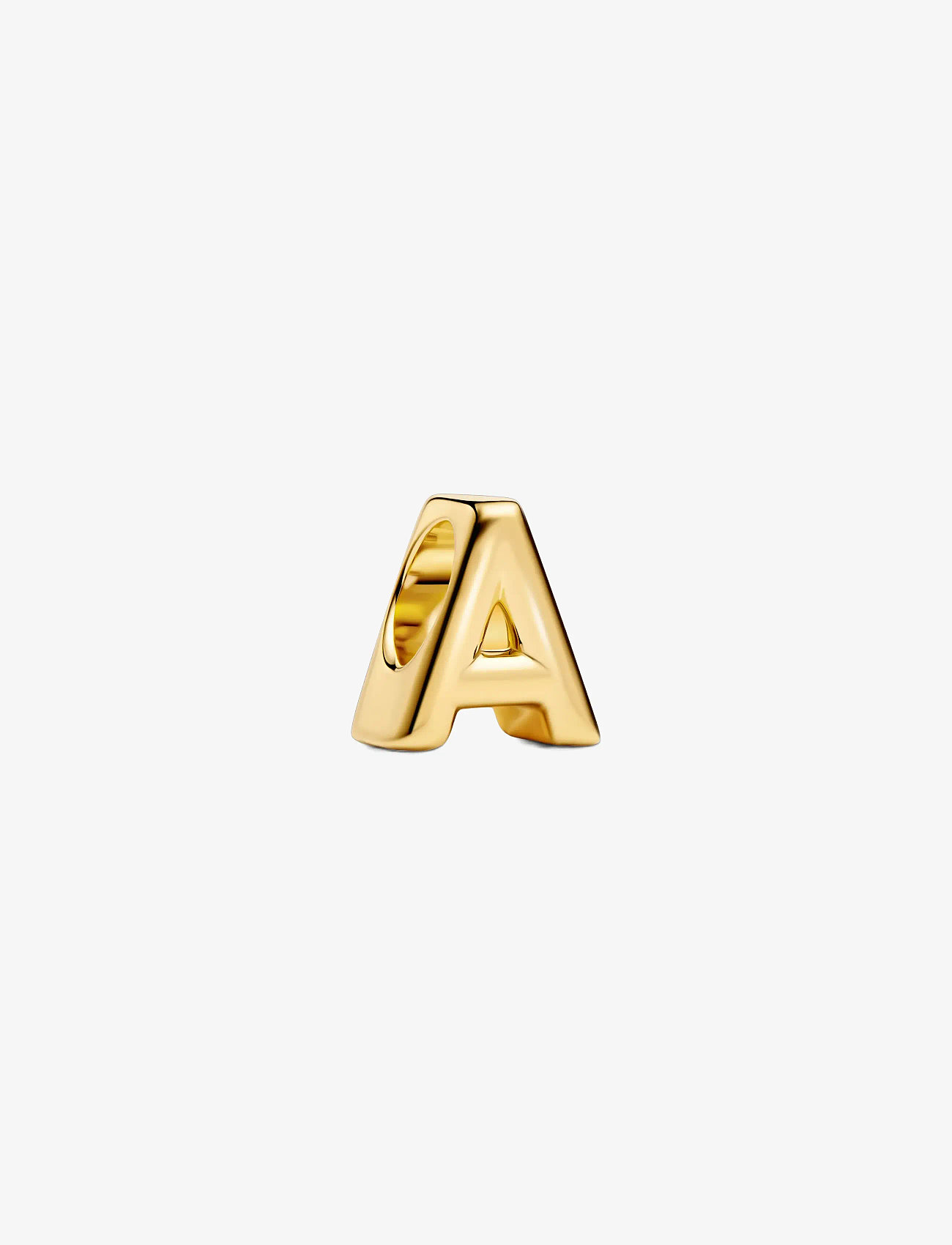 Pandora - Letter A 14k gold-plated charm - pendants - no color - 1