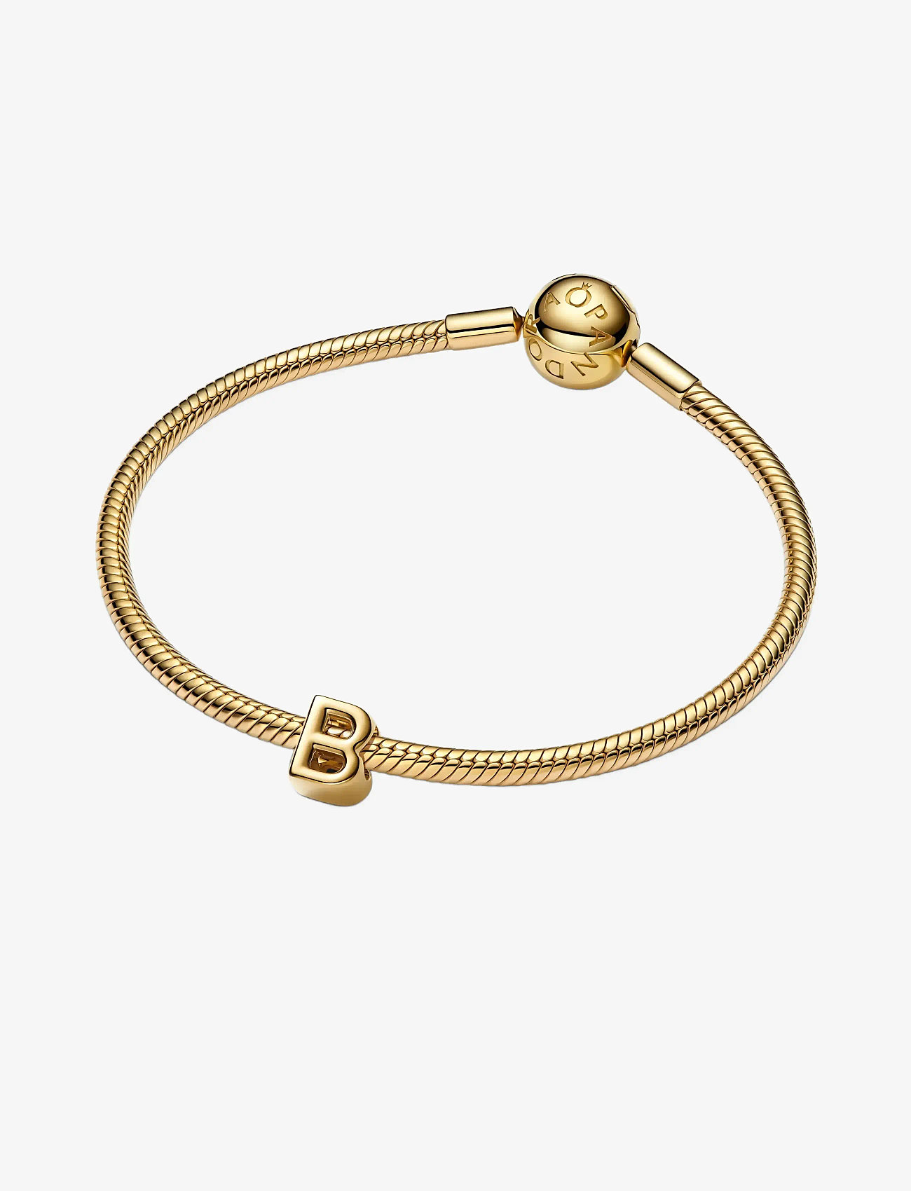Pandora - Letter B 14k gold-plated charm - hängen & berlocker - no color - 2