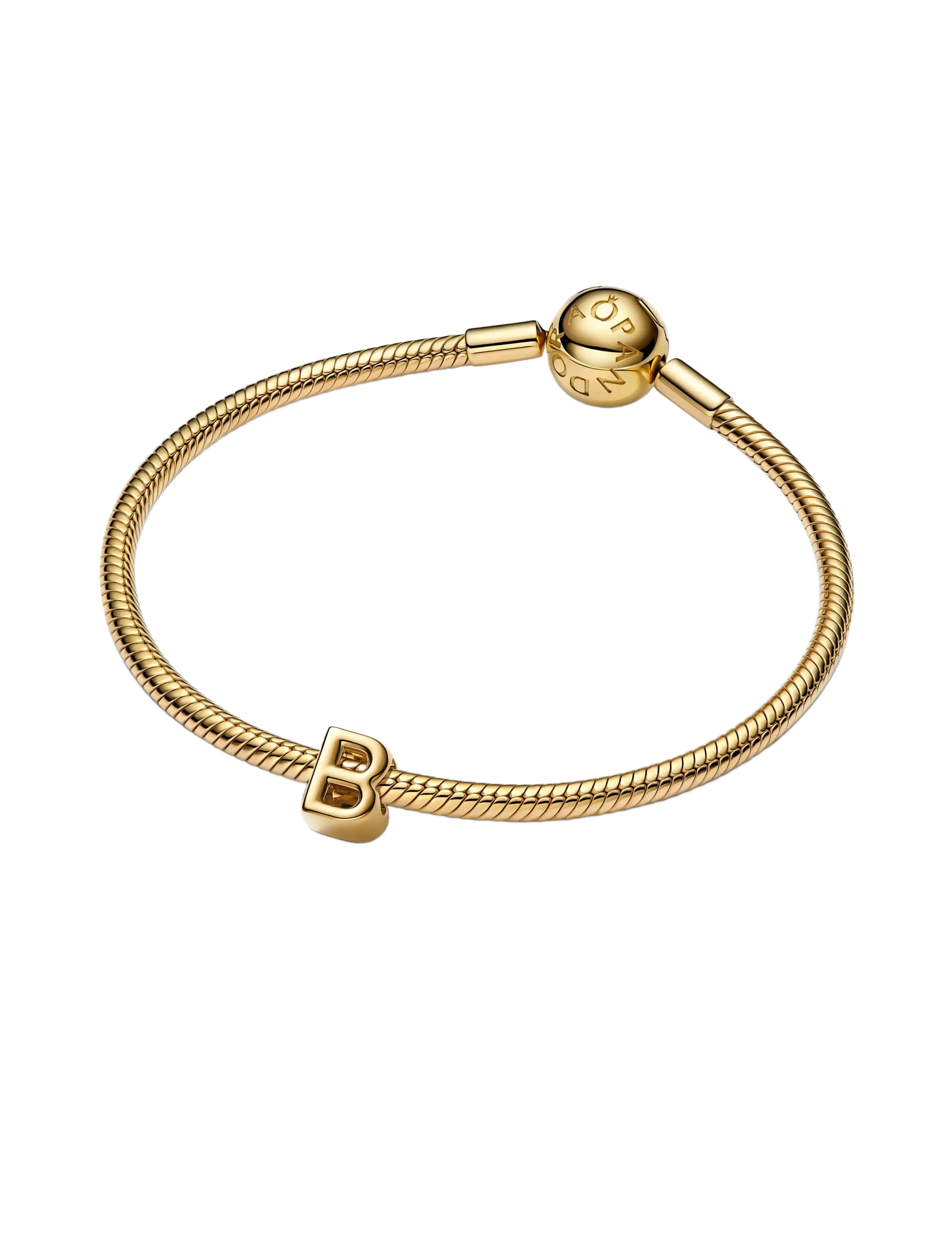 Pandora - Letter B 14k gold-plated charm - anheng - no color - 2