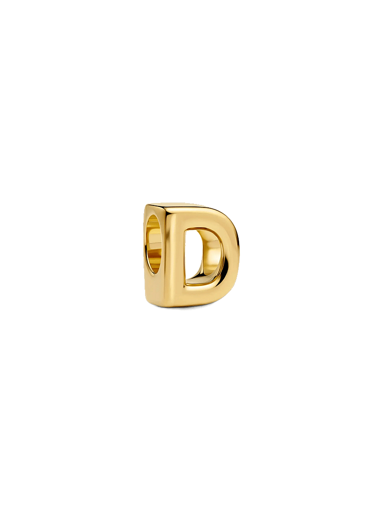 Pandora - Letter D 14k gold-plated charm - anhänger - no color - 1