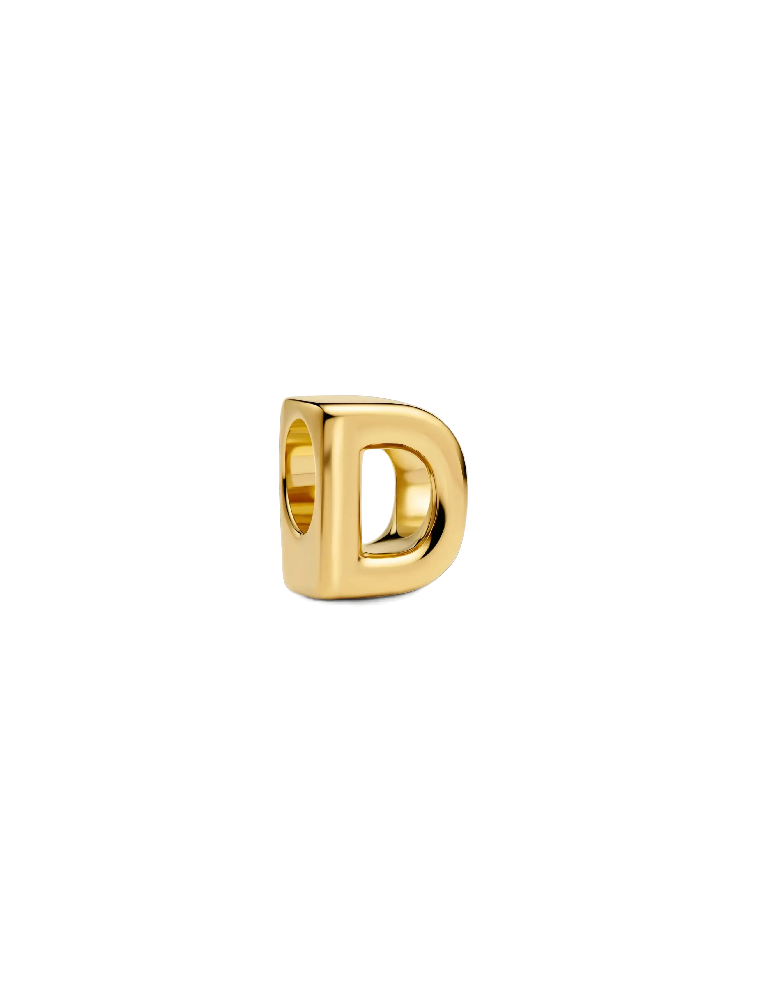 Pandora - Letter D 14k gold-plated charm - anhänger - no color - 1