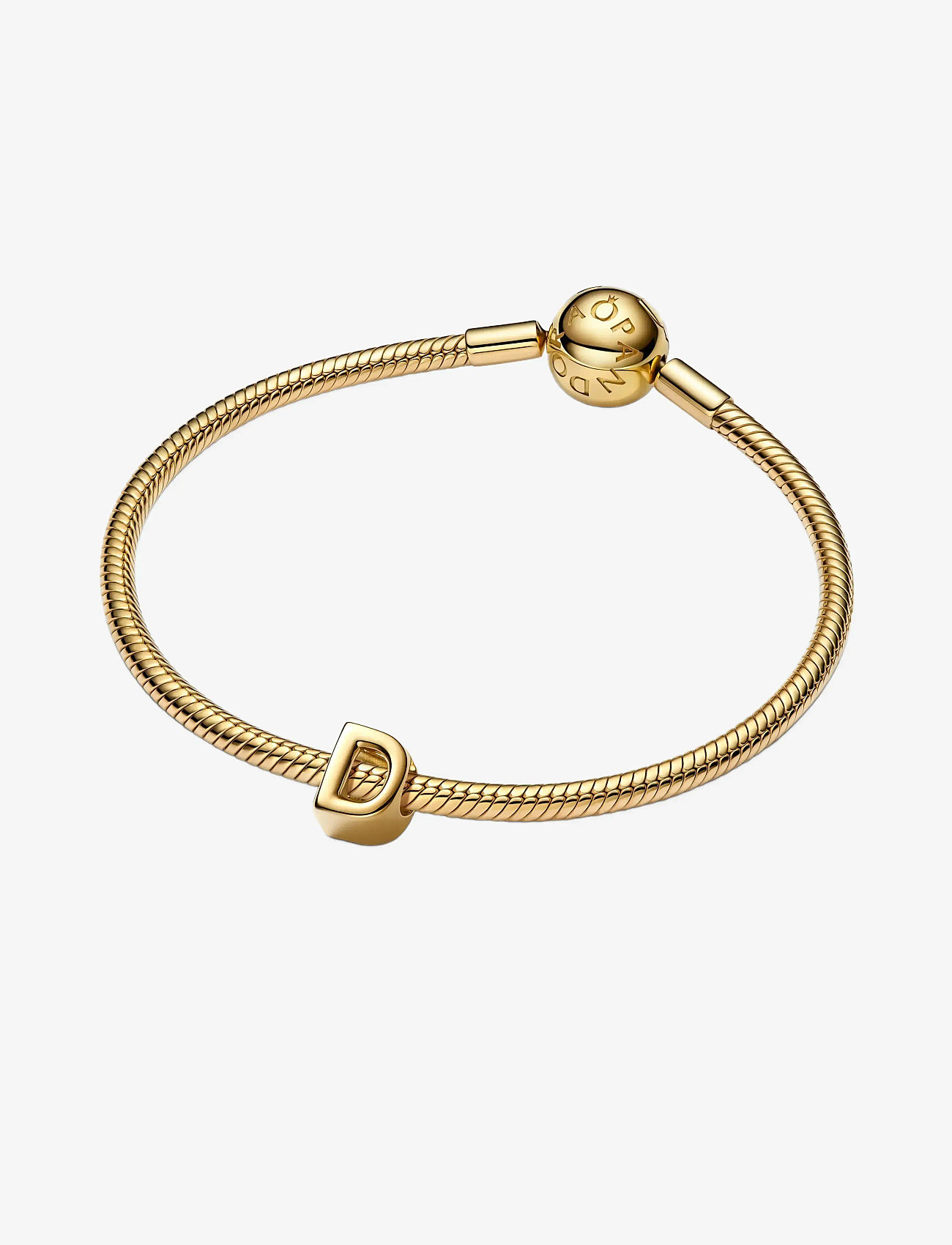 Pandora - Letter D 14k gold-plated charm - pendants - no color - 2