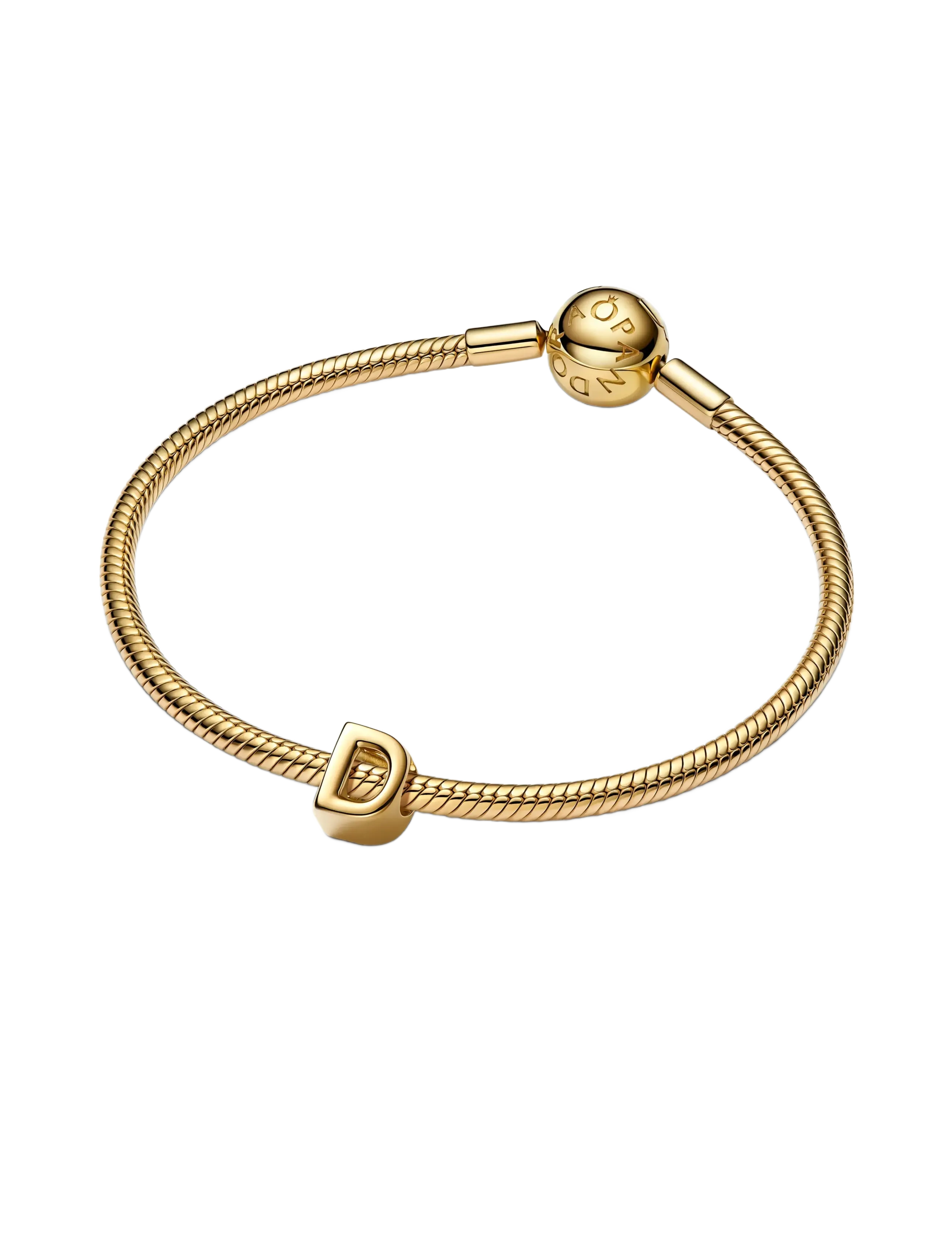 Pandora - Letter D 14k gold-plated charm - anhänger - no color - 2
