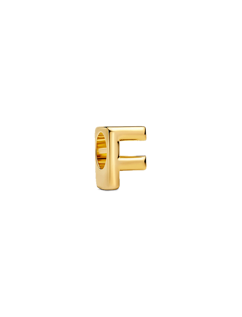 Pandora - Letter F 14k gold-plated charm - hängen & berlocker - no color - 1