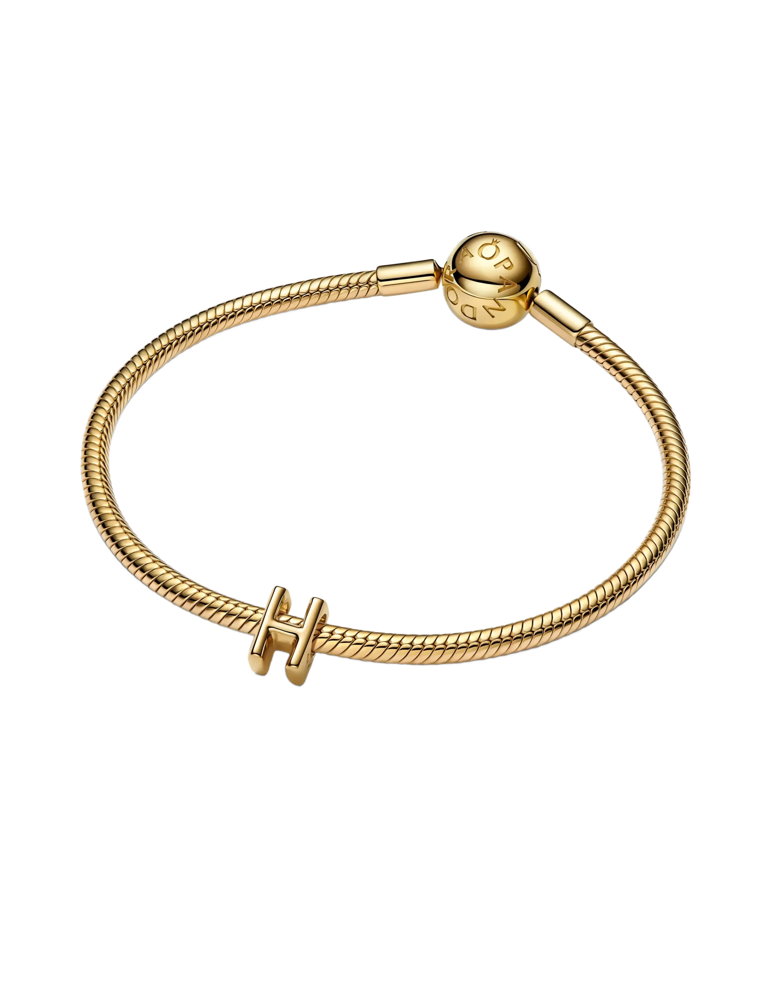 Pandora - Letter H 14k gold-plated charm - pendants - no color - 2