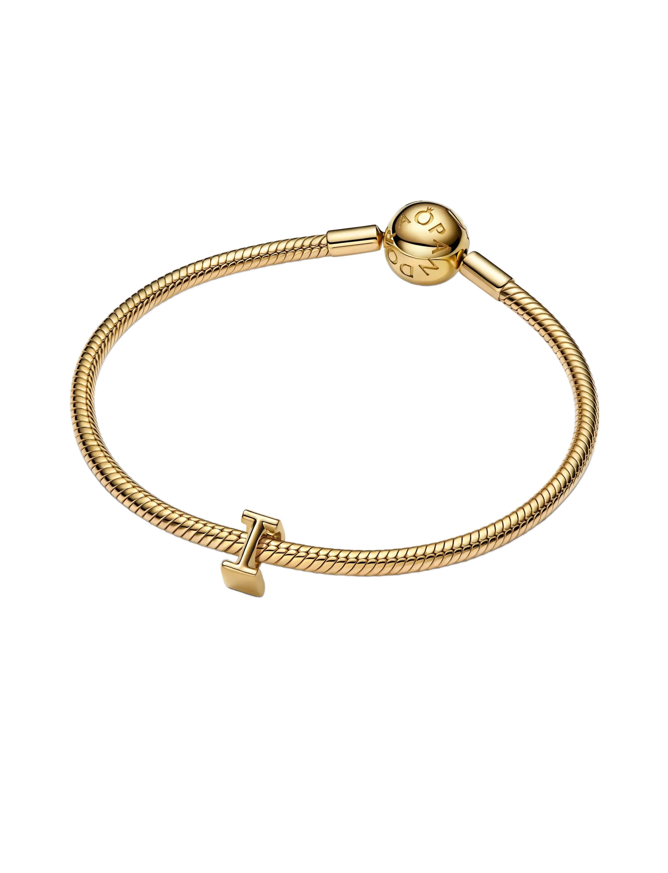 Pandora - Letter I 14k gold-plated charm - no color - 2