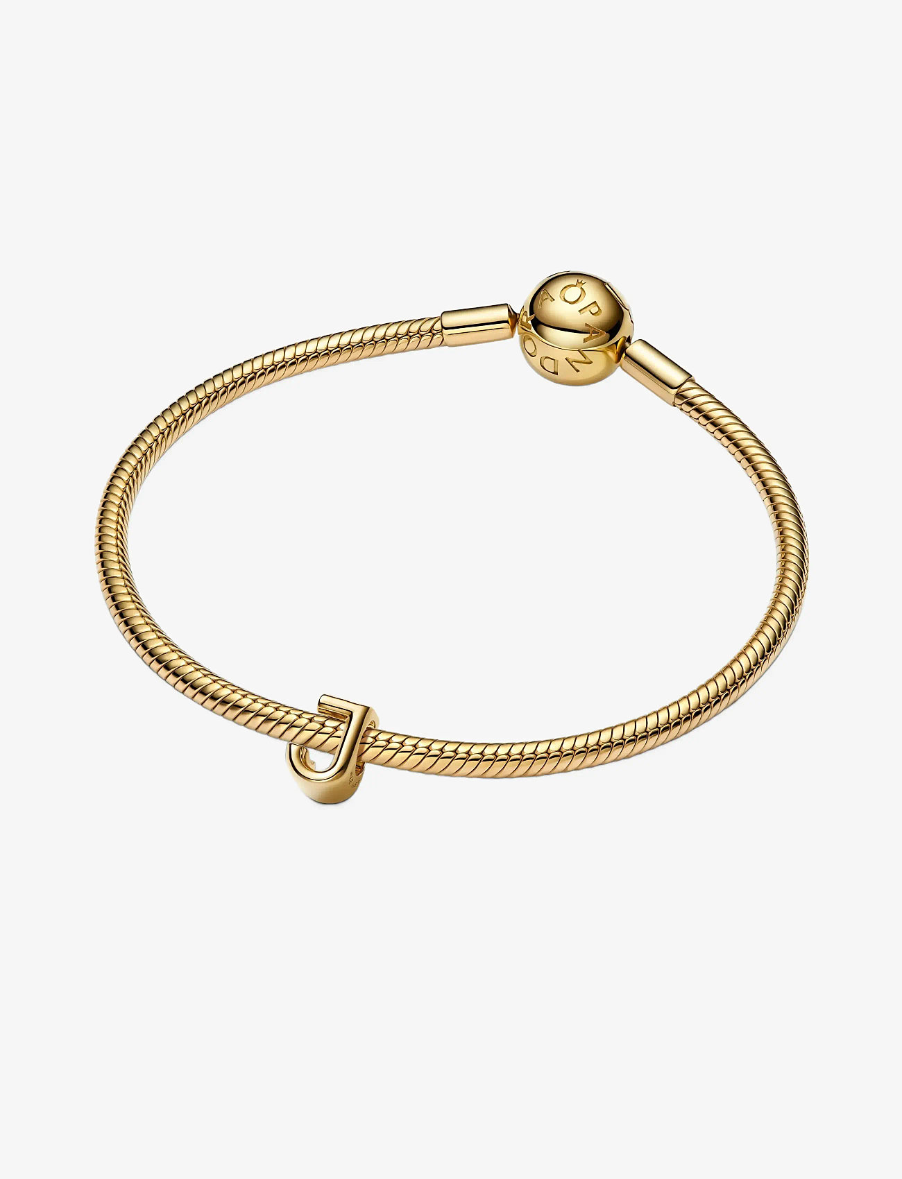 Pandora - Letter J 14k gold-plated charm - anhänger - no color - 2