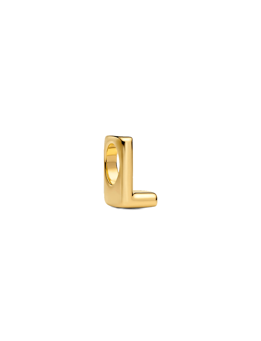Pandora - Letter L 14k gold-plated charm - anhänger - no color - 1