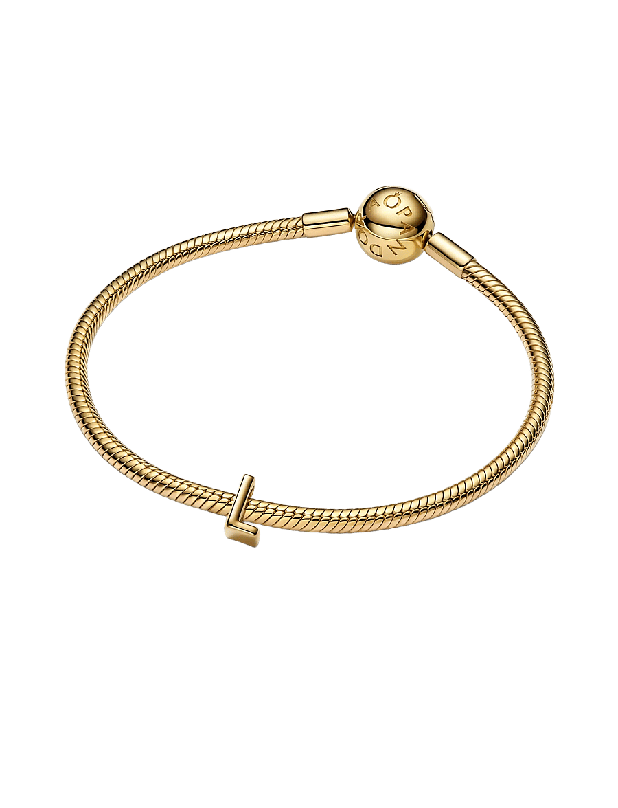 Pandora - Letter L 14k gold-plated charm - anhänger - no color - 2