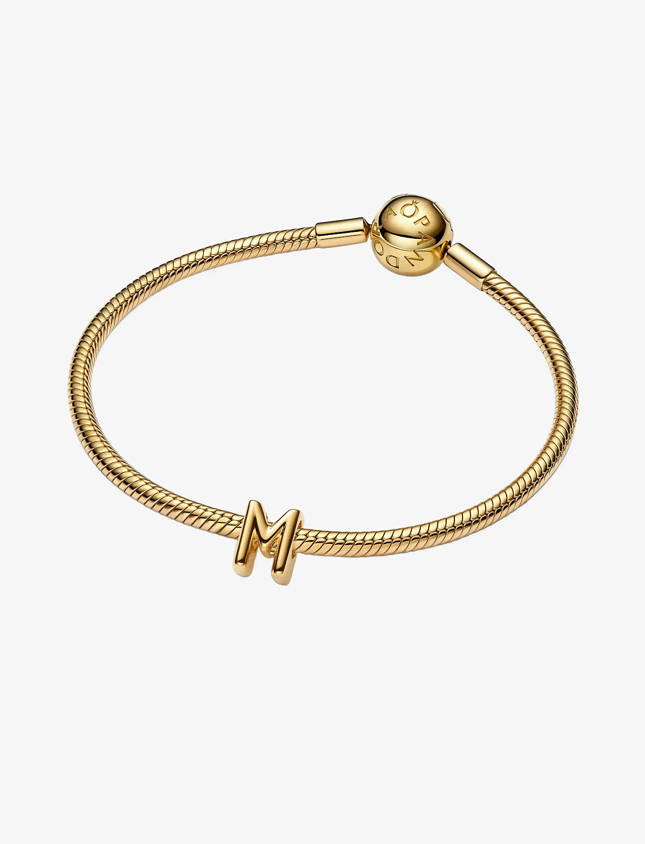 Pandora - Letter M 14k gold-plated charm - no color - 2