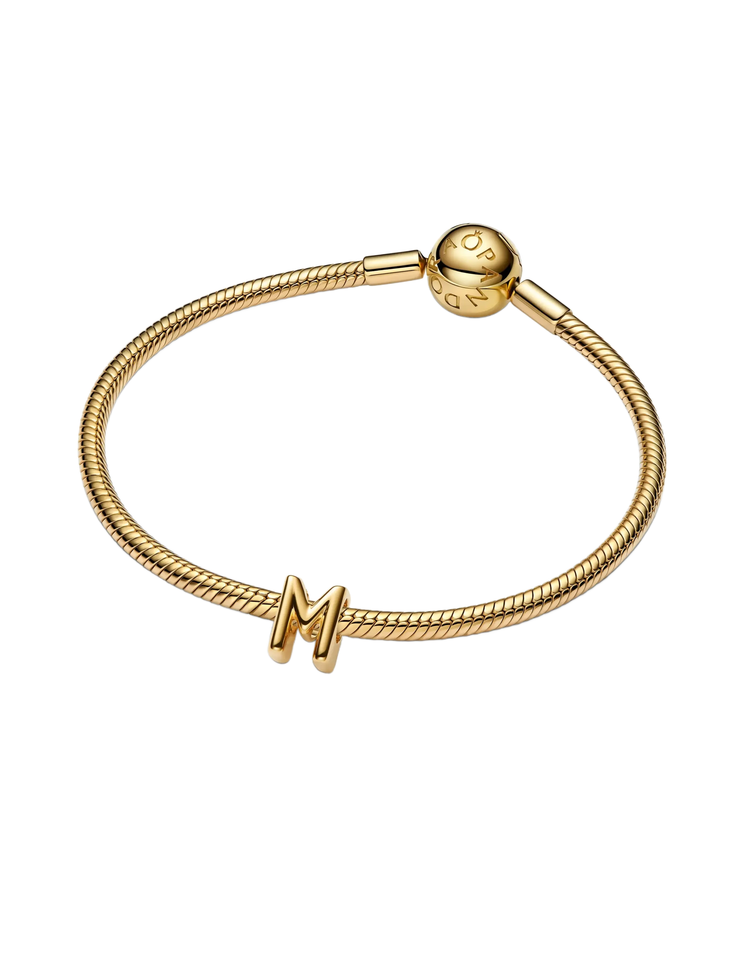 Pandora - Letter M 14k gold-plated charm - pendentifs - no color - 2